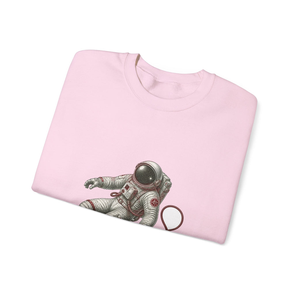 Matching Couple Sweatshirt - Astronaut & Planet Matching Couple Crewneck Sweatshirt Vintage Art His Hers Wedding Gift - Design A