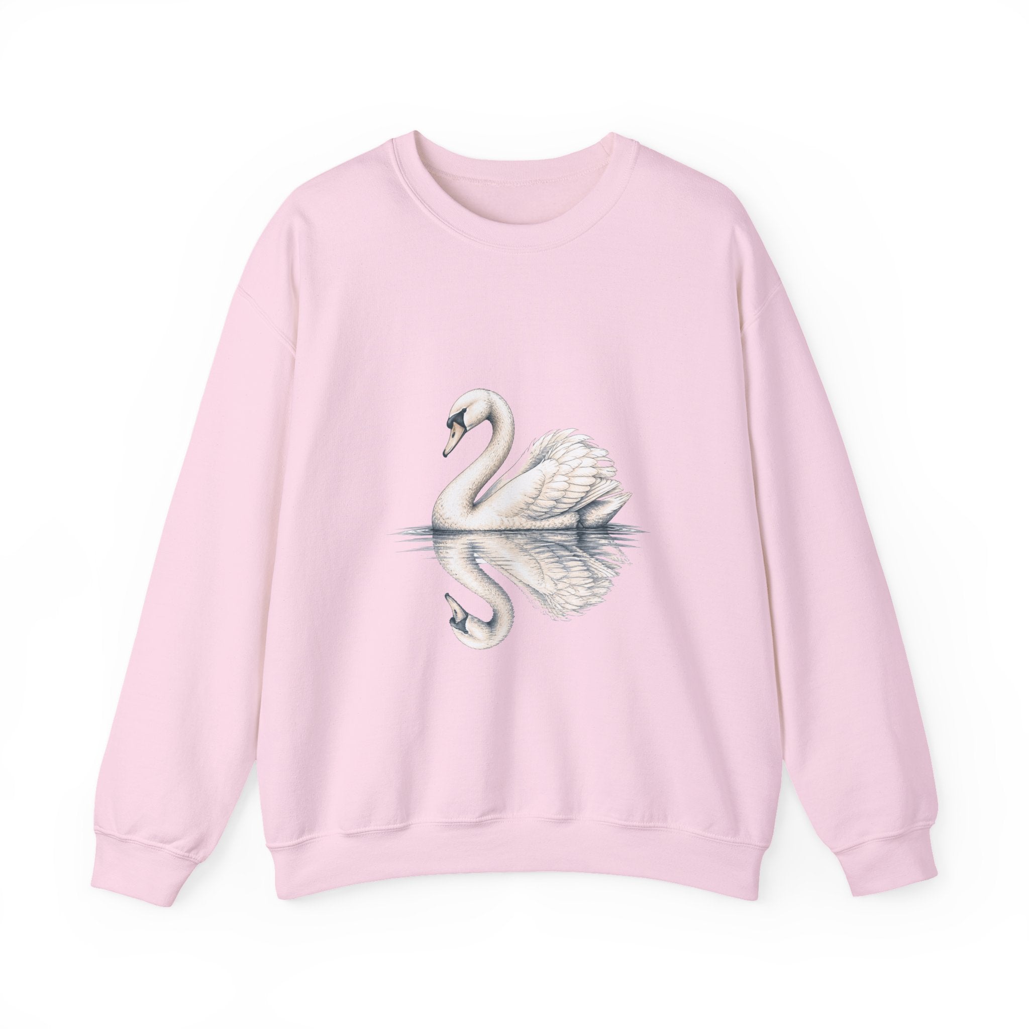 Matching Couple Sweatshirt - Raven & Swan Matching Couple Premium Fleece Sweatshirt Hand-Drawn Art His Hers Anniversary Gift - Design B