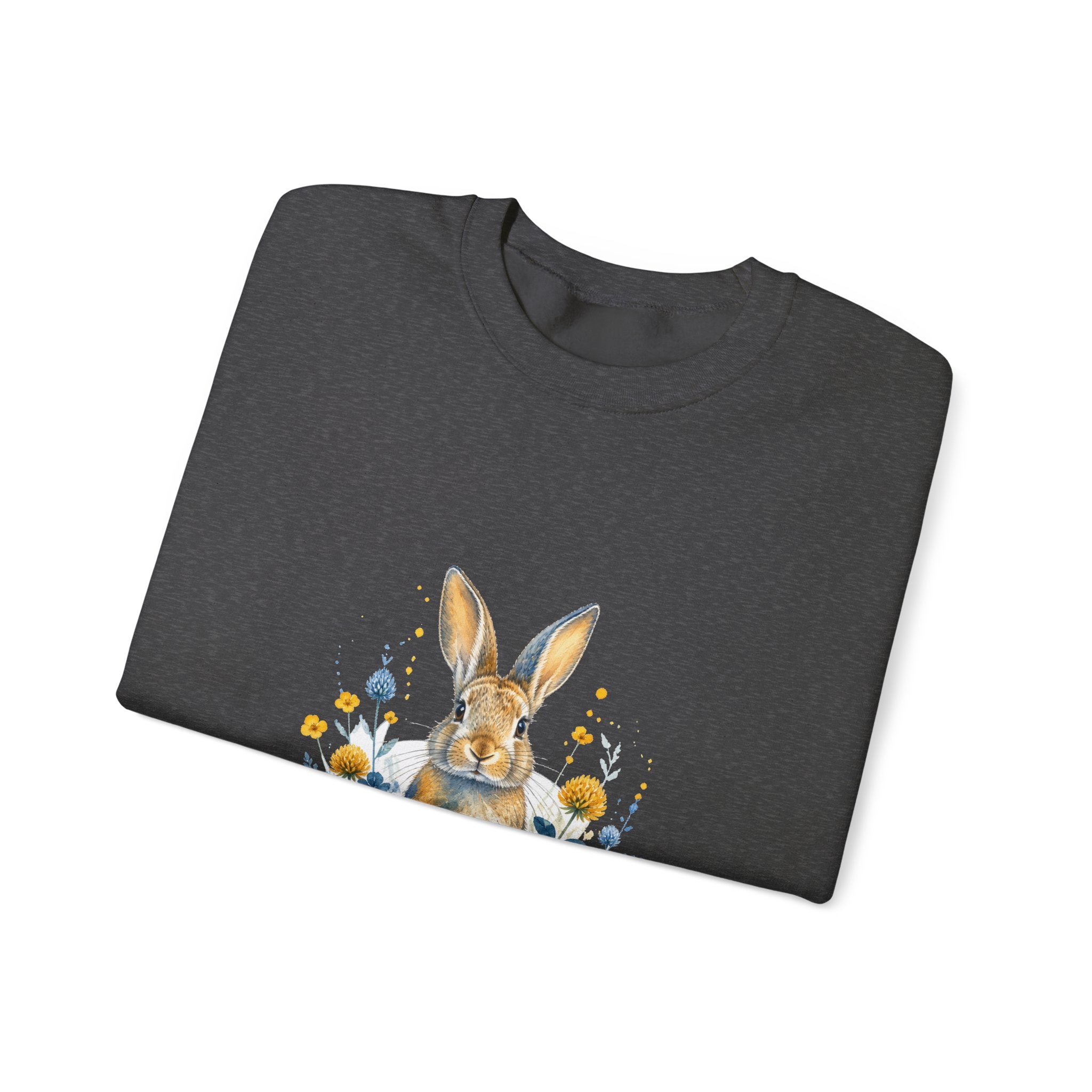 Matching Couple Sweatshirt - Fox & Rabbit Matching Couple Comfort Colors Crew Watercolor Art His Hers Birthday Gift - Design B