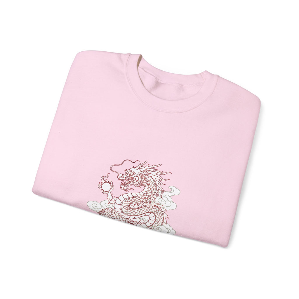 Matching Couple Sweatshirt - Dragon & Phoenix Matching Couple Crewneck Sweatshirt Minimalist Art His Hers Valentine Gift - Design A