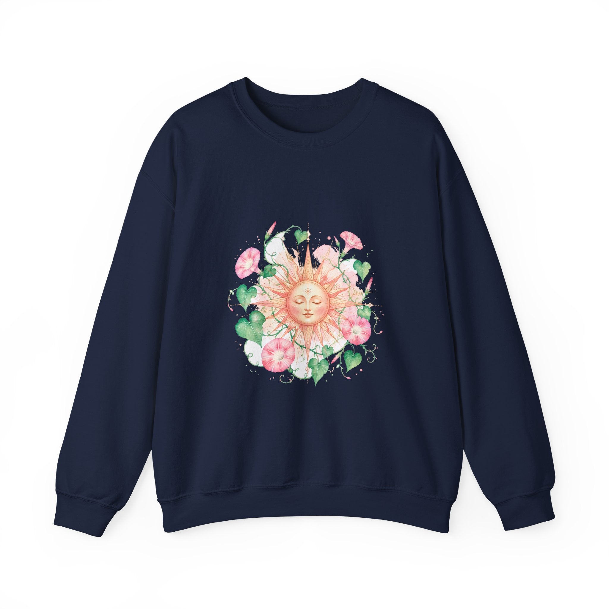 Matching Couple Sweatshirt - Sun & Moon Matching Couple Premium Fleece Sweatshirt Watercolor Art His Hers Birthday Gift - Design B