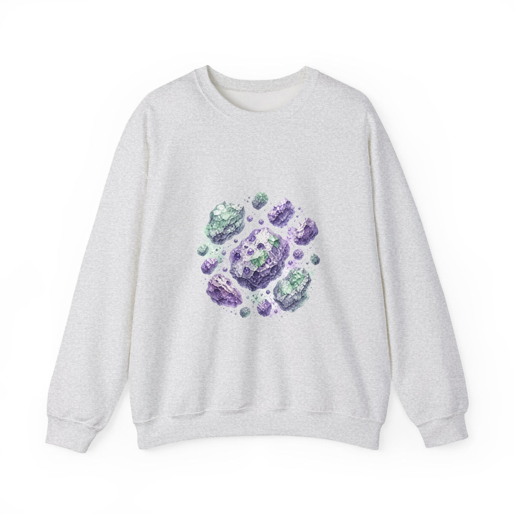 Matching Couple Sweatshirt - Comet & Asteroid Matching Couple Premium Fleece Sweatshirt Watercolor Art His Hers Birthday Gift - Design B