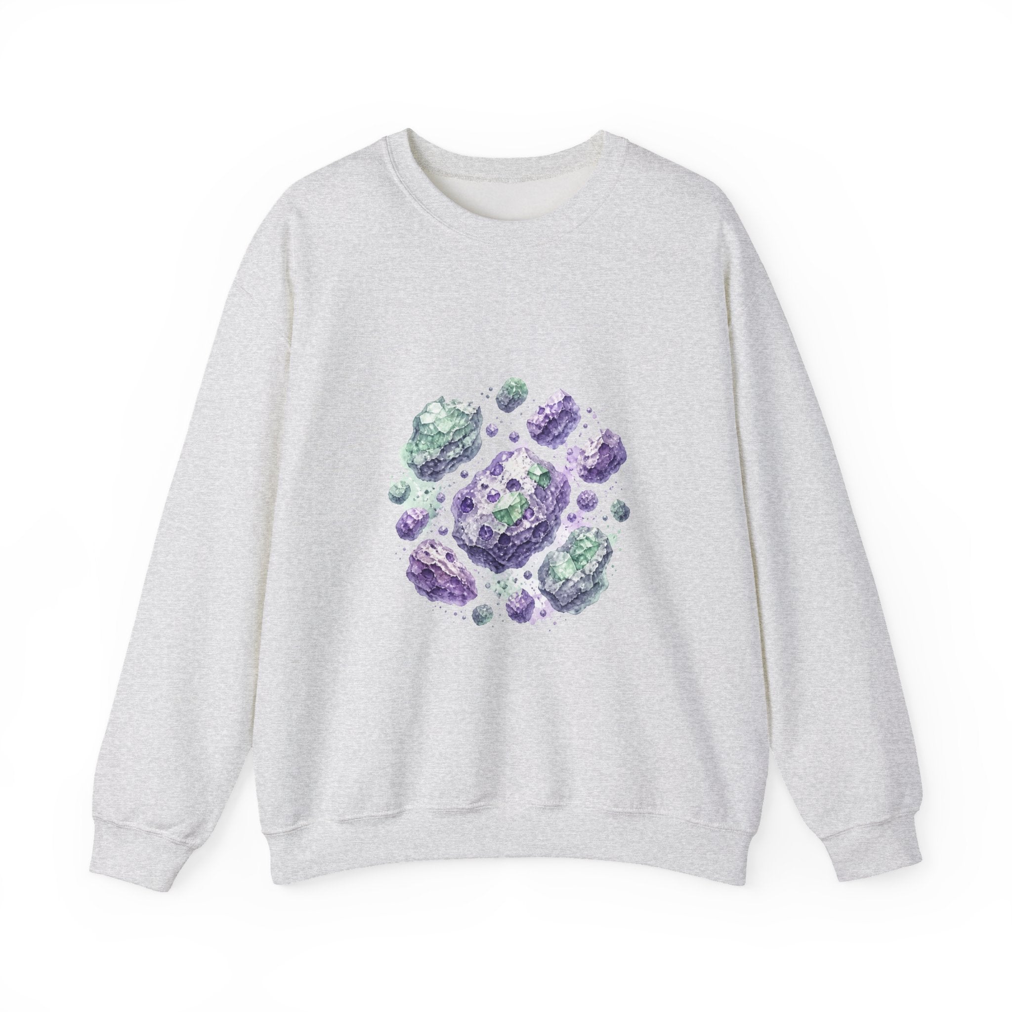 Matching Couple Sweatshirt - Comet & Asteroid Matching Couple Premium Fleece Sweatshirt Watercolor Art His Hers Birthday Gift - Design B