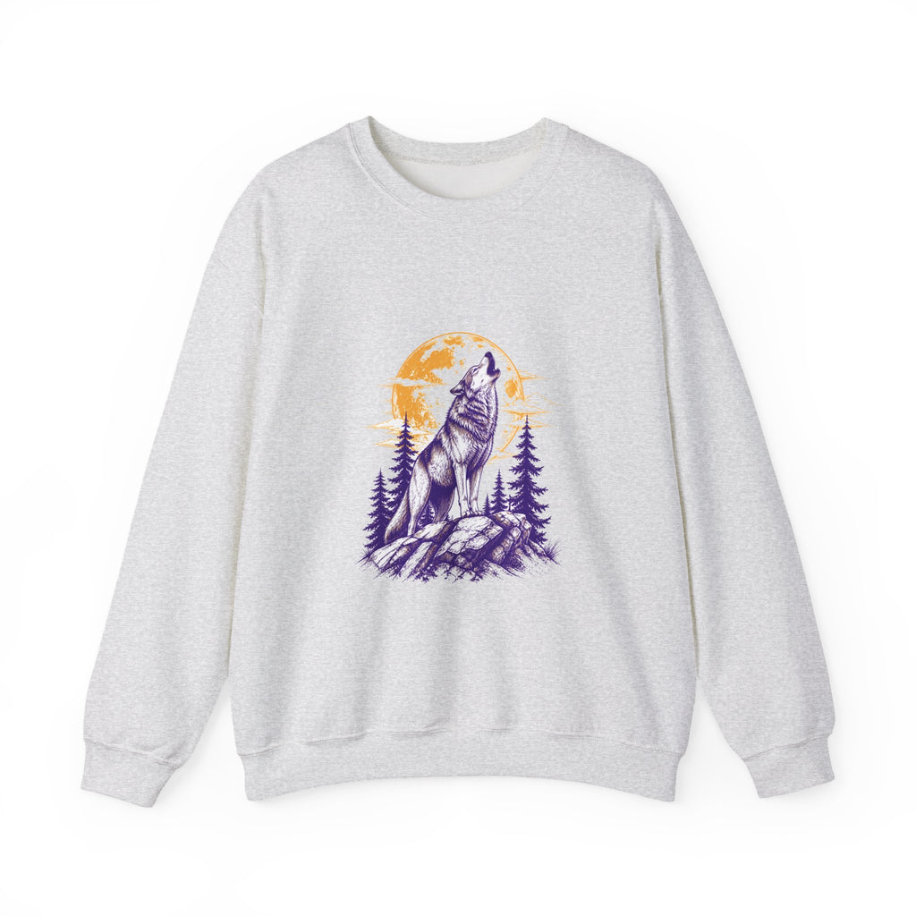 Matching Couple Sweatshirt - Wolf & Dove Matching Couple Crewneck Sweatshirt Hand-Drawn Art His Hers Best Friend Gift - Design A