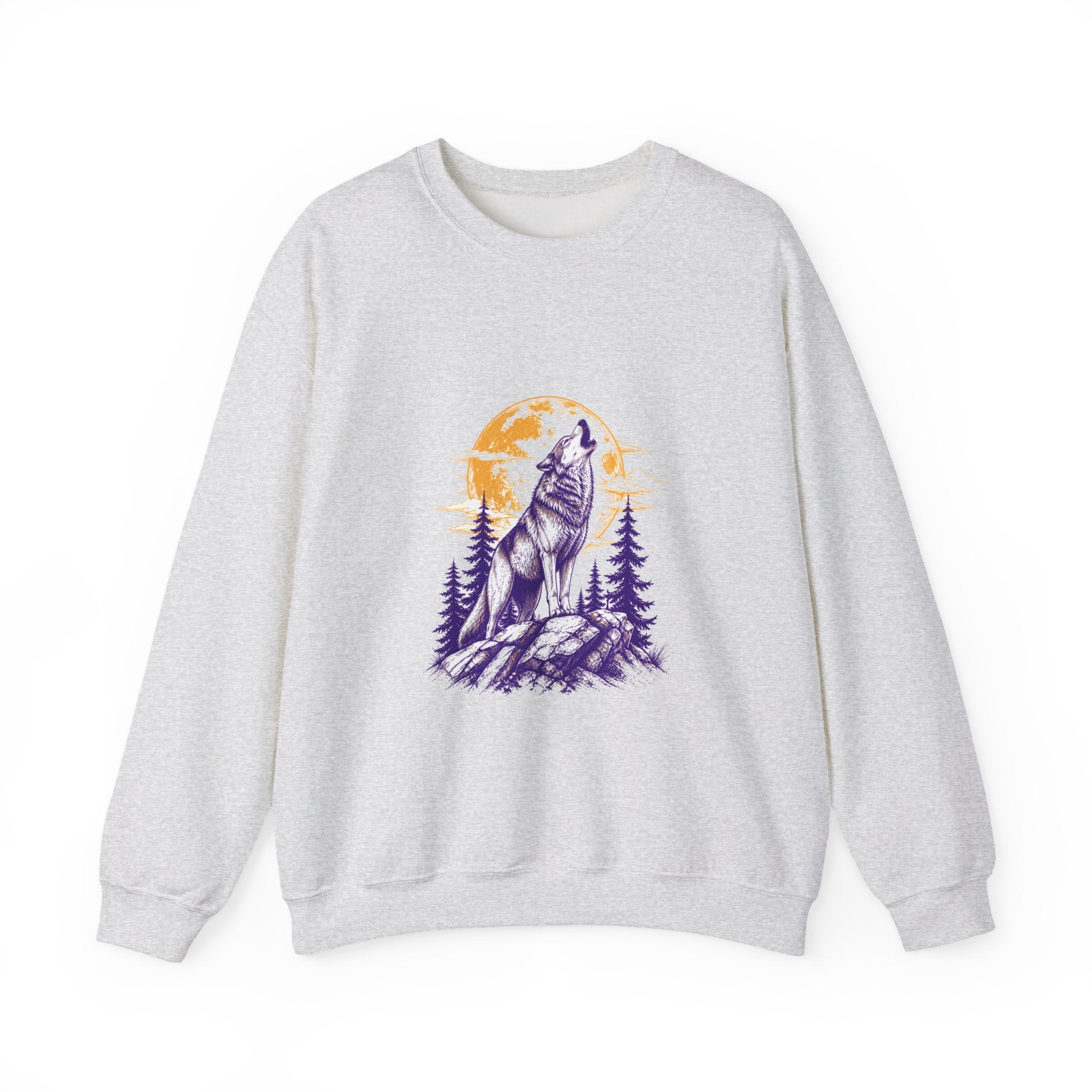 Matching Couple Sweatshirt - Wolf & Dove Matching Couple Crewneck Sweatshirt Hand-Drawn Art His Hers Best Friend Gift - Design A