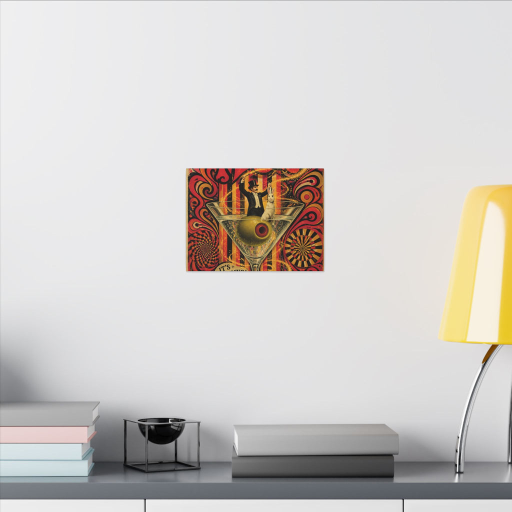 Martini Magician Wall Art Canvas 16×20 Psychedelic Cafe Decor Maximalist Print