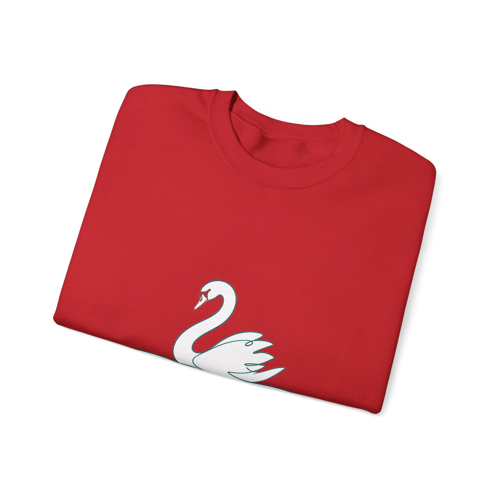 Matching Couple Sweatshirt - Raven & Swan Matching Couple Premium Fleece Sweatshirt Minimalist Art His Hers Christmas Gift - Design B