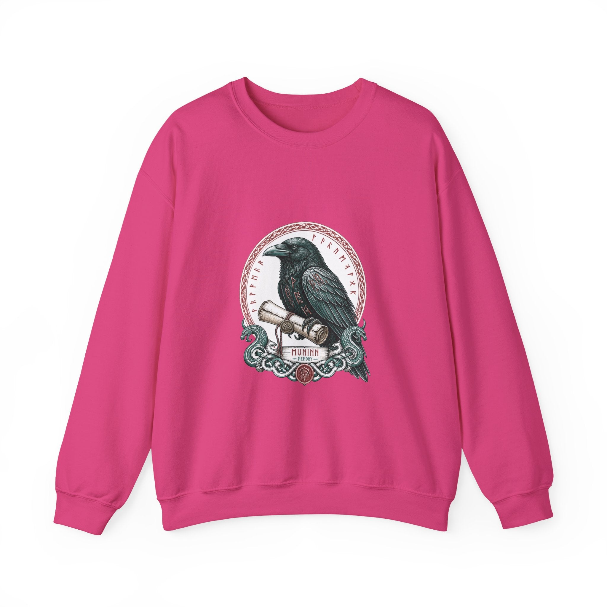Matching Couple Sweatshirt - Huginn & Muninn Matching Couple Premium Fleece Sweatshirt Hand-Drawn Art His Hers Anniversary Gift - Design B