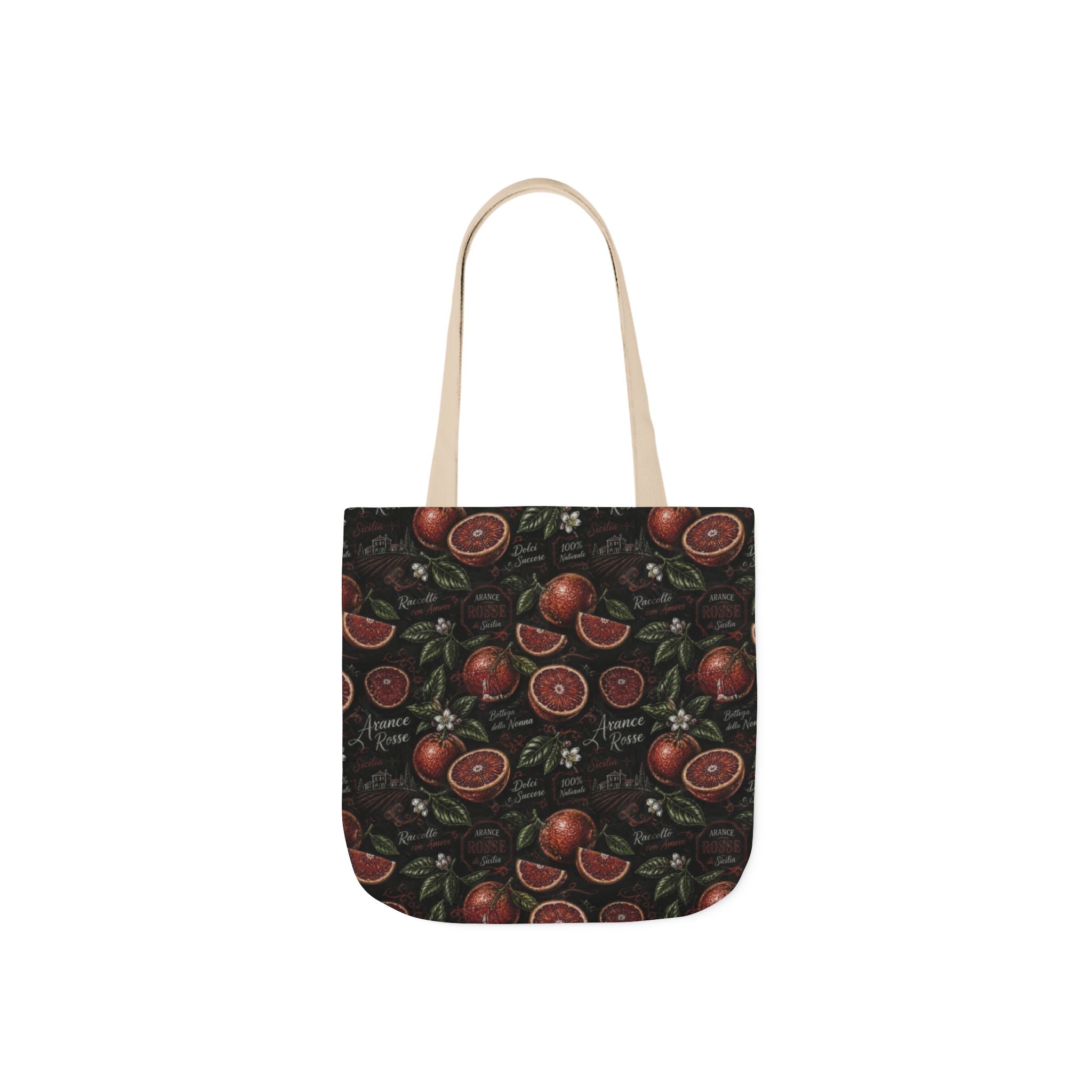 Blood Oranges Canvas Tote Bag Mediterranean Kitchen Chalk Art Design Italian Cottagecore Gift