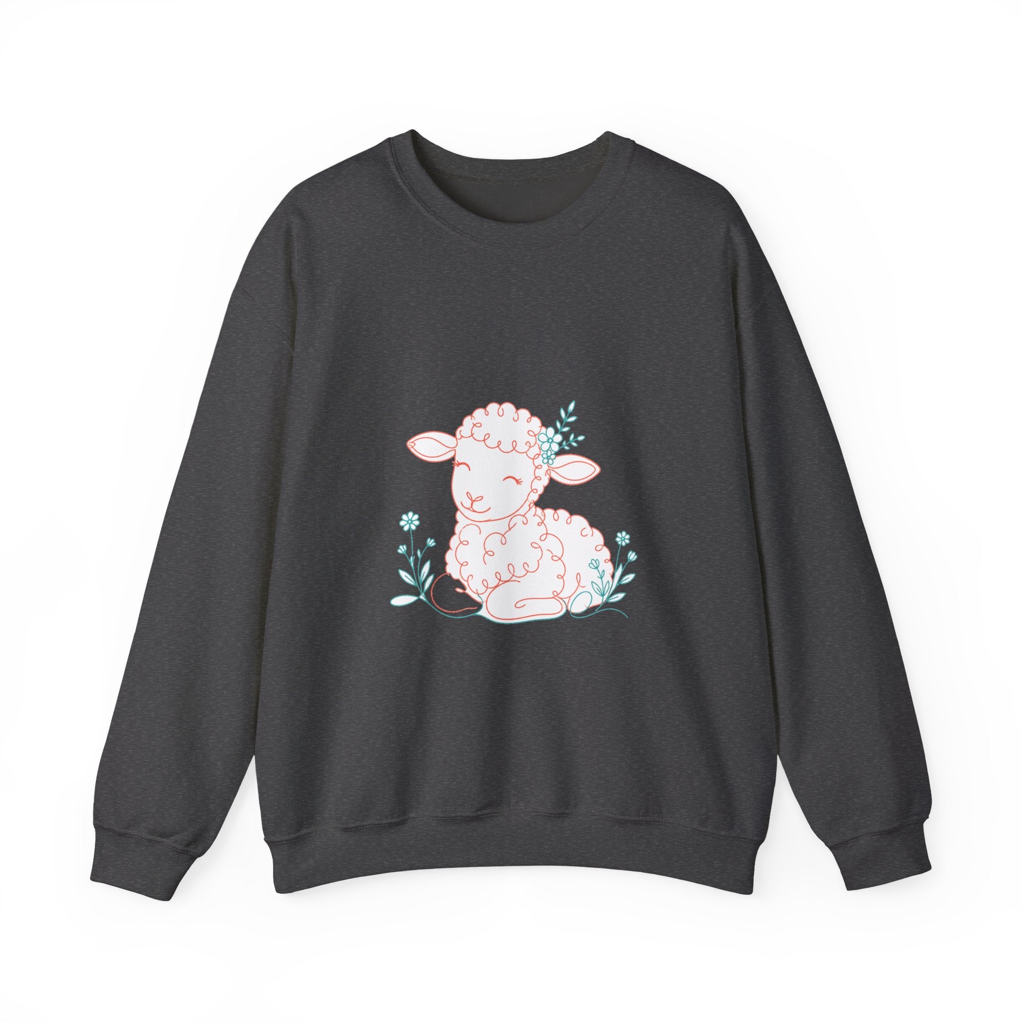 Matching Couple Sweatshirt - Lion & Lamb Matching Couple Premium Fleece Sweatshirt Minimalist Art His Hers Christmas Gift - Design B