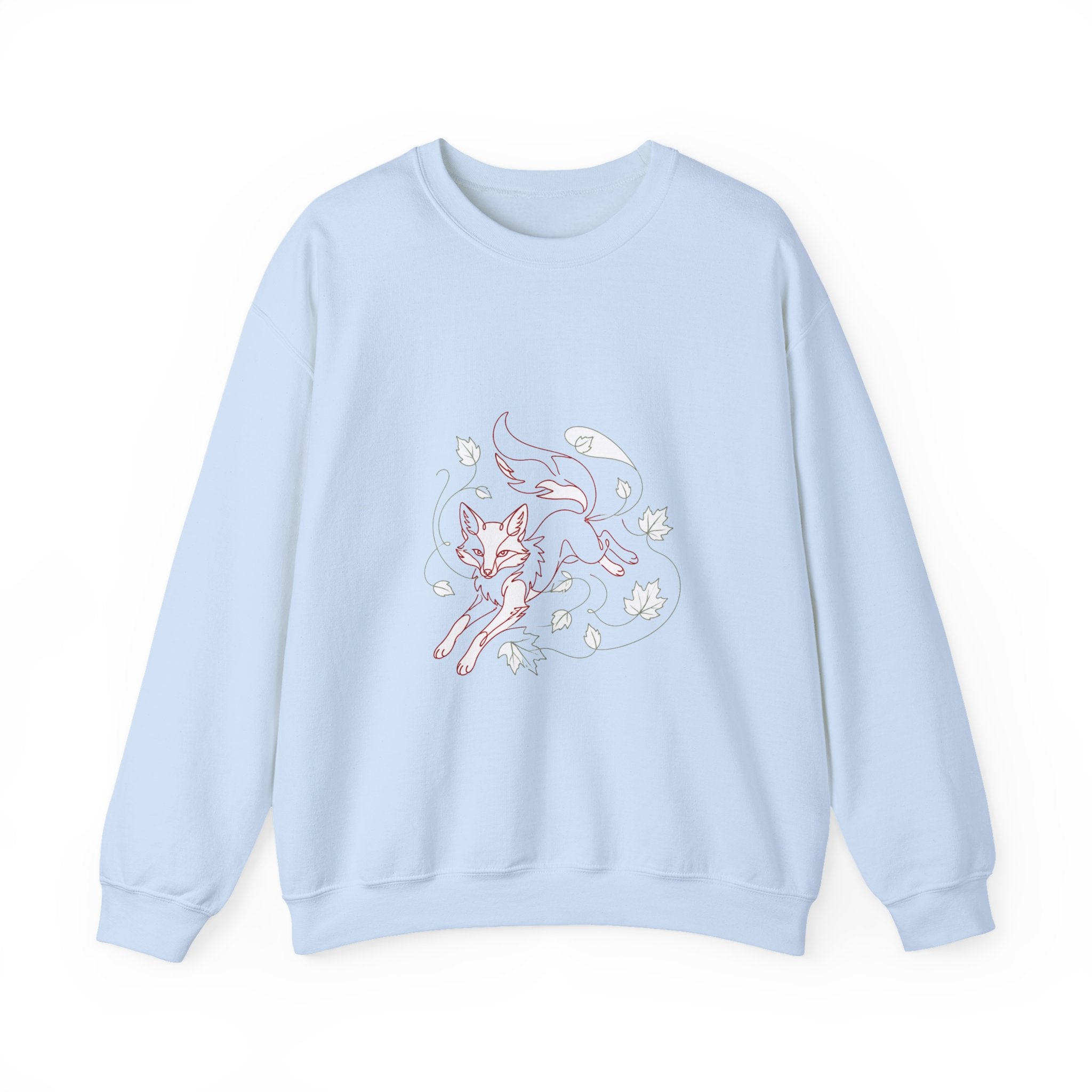 Matching Couple Sweatshirt - Fox & Rabbit Matching Couple Crewneck Sweatshirt Minimalist Art His Hers Valentine Gift - Design A