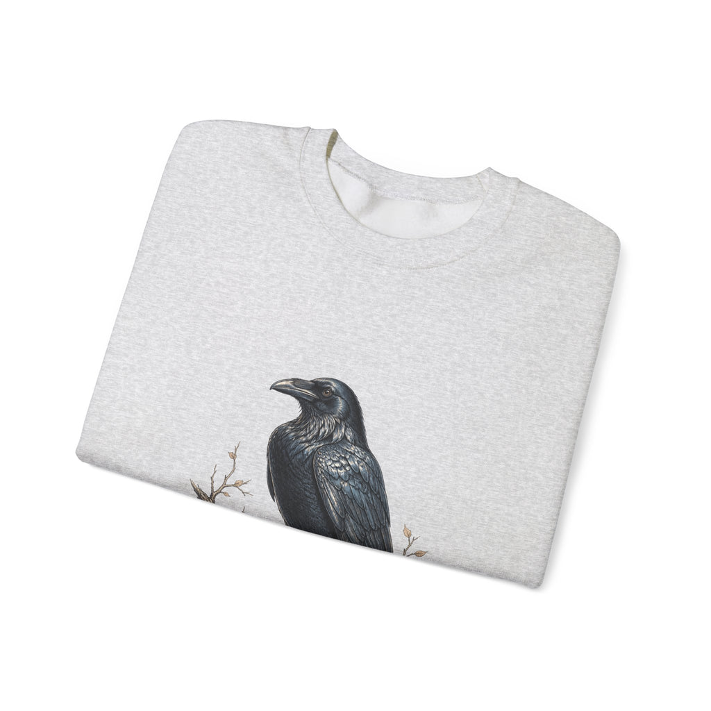 Matching Couple Sweatshirt - Raven & Swan Matching Couple Premium Fleece Sweatshirt Hand-Drawn Art His Hers Anniversary Gift - Design A