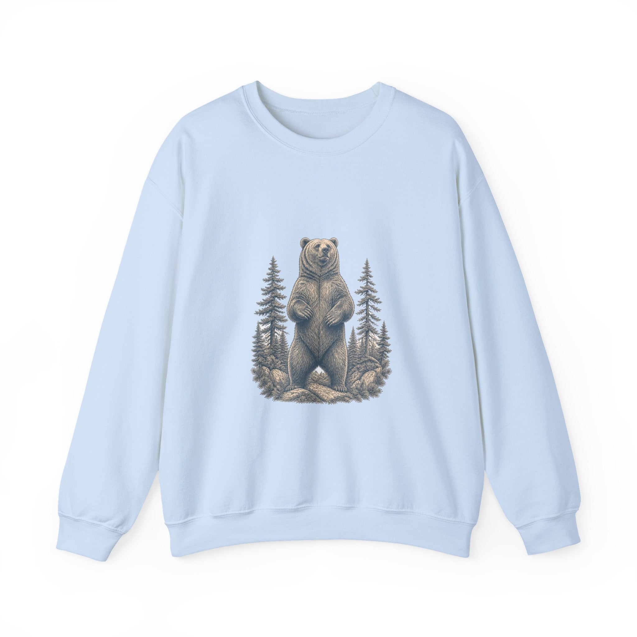 Matching Couple Sweatshirt - Bear & Deer Matching Couple Comfort Colors Crew Vintage Art His Hers Honeymoon Gift - Design A