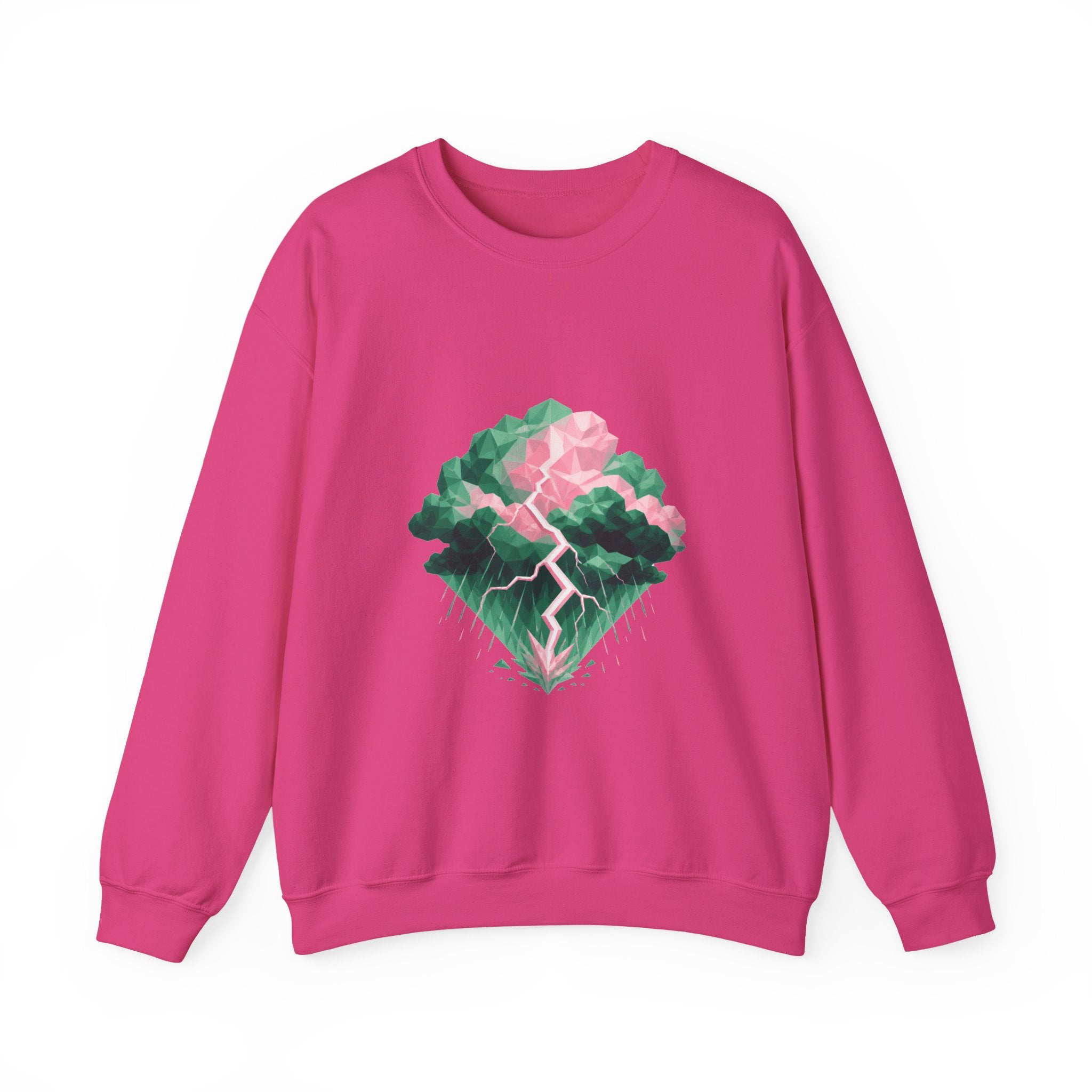 Matching Couple Sweatshirt - Storm & Rainbow Matching Couple Comfort Colors Crew Geometric Art His Hers Love Gift - Design A
