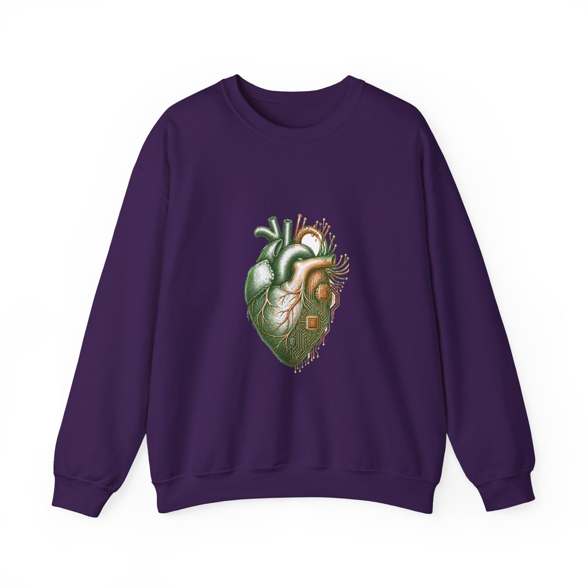 Matching Couple Sweatshirt - Robot & Heart Matching Couple Crewneck Sweatshirt Hand-Drawn Art His Hers Best Friend Gift - Design B