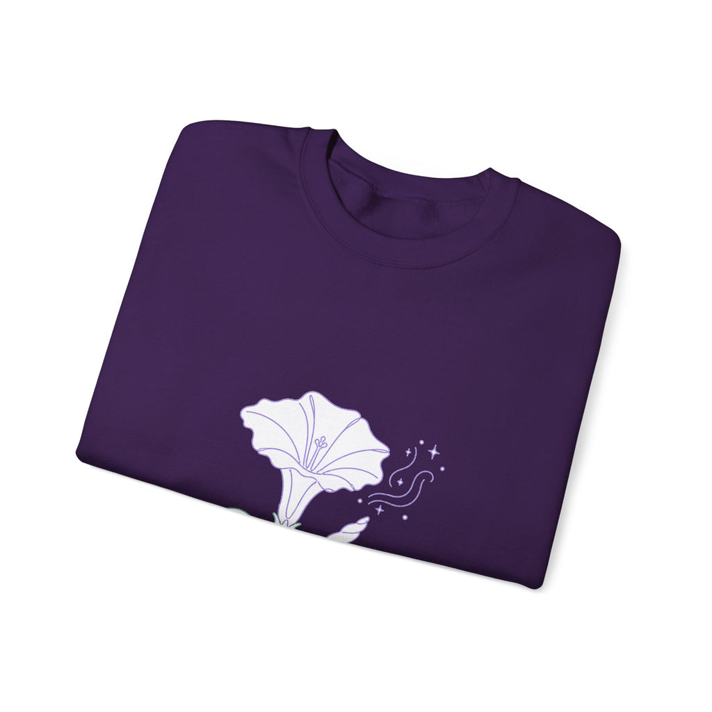 Matching Couple Sweatshirt - Sunflower & Moonflower Matching Couple Comfort Colors Crew Minimalist Art His Hers Christmas Gift - Design B