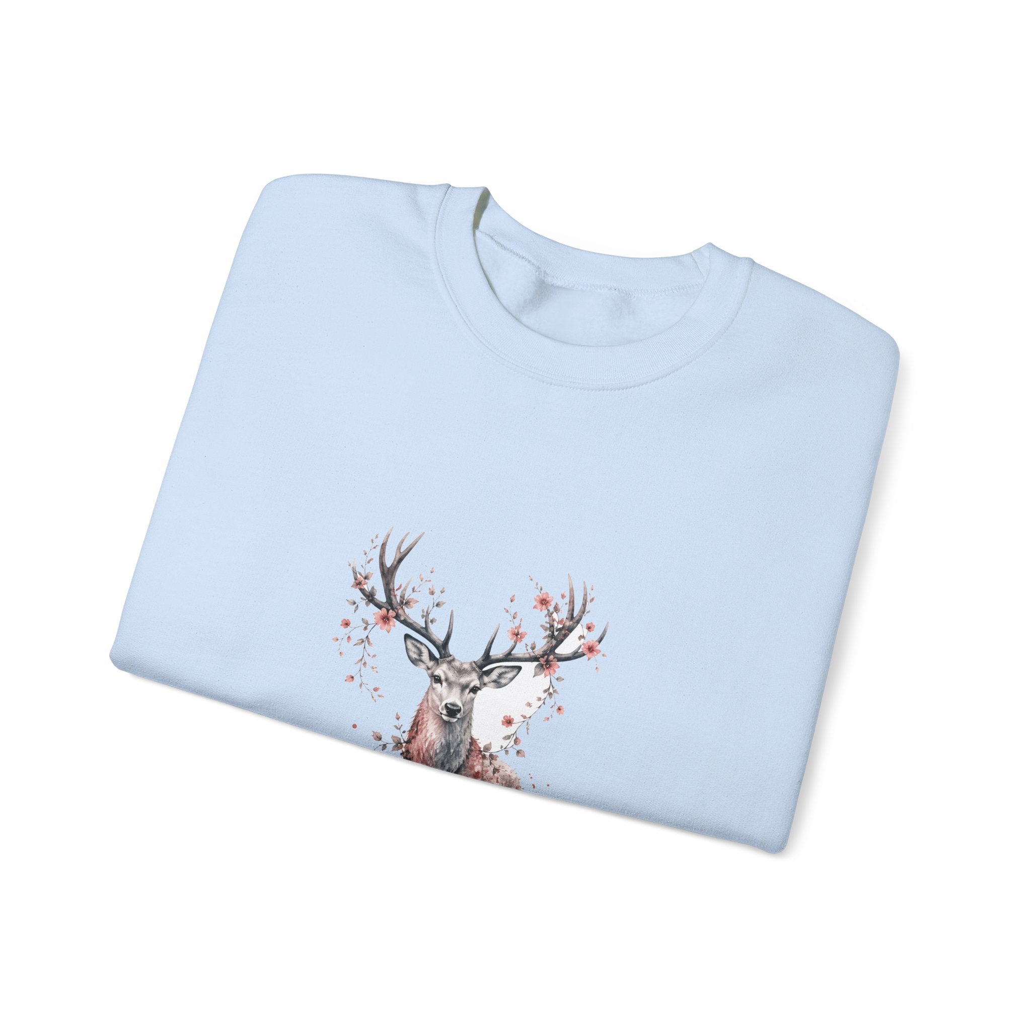 Matching Couple Sweatshirt - Bear & Deer Matching Couple Premium Fleece Sweatshirt Watercolor Art His Hers Birthday Gift - Design B