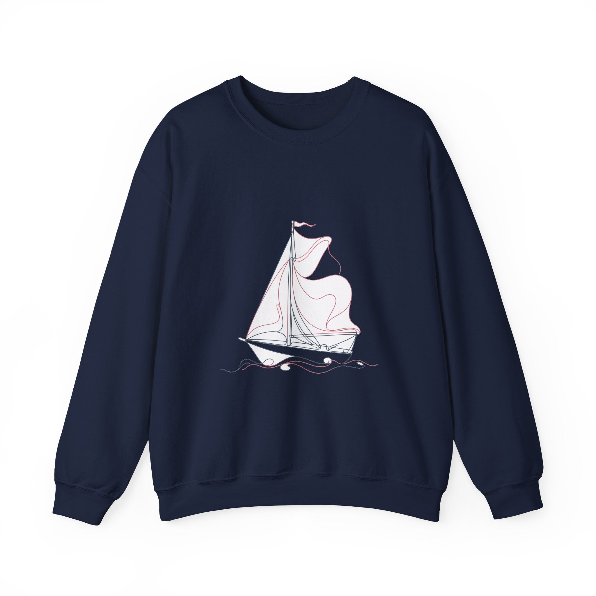 Matching Couple Sweatshirt - Anchor & Sail Matching Couple Premium Fleece Sweatshirt Minimalist Art His Hers Christmas Gift - Design B