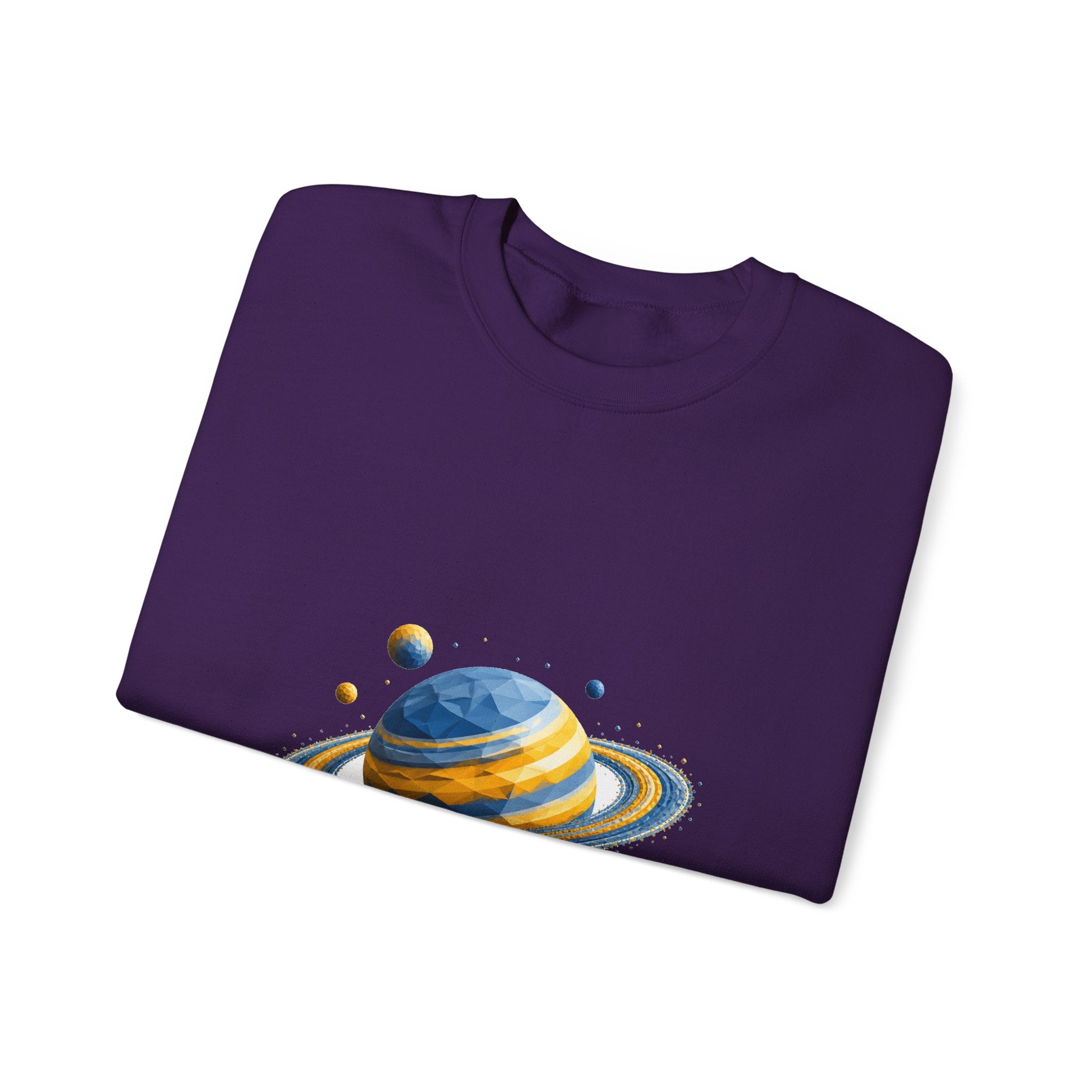 Matching Couple Sweatshirt - Astronaut & Planet Matching Couple Comfort Colors Crew Geometric Art His Hers Love Gift - Design B