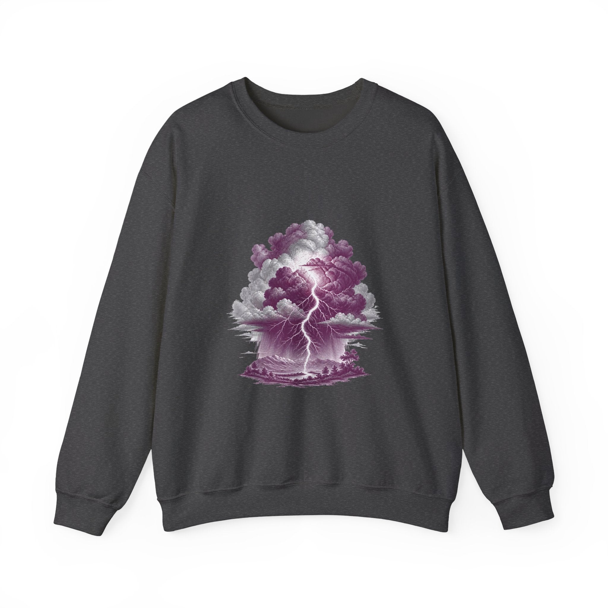 Matching Couple Sweatshirt - Storm & Rainbow Matching Couple Crewneck Sweatshirt Vintage Art His Hers Wedding Gift - Design A