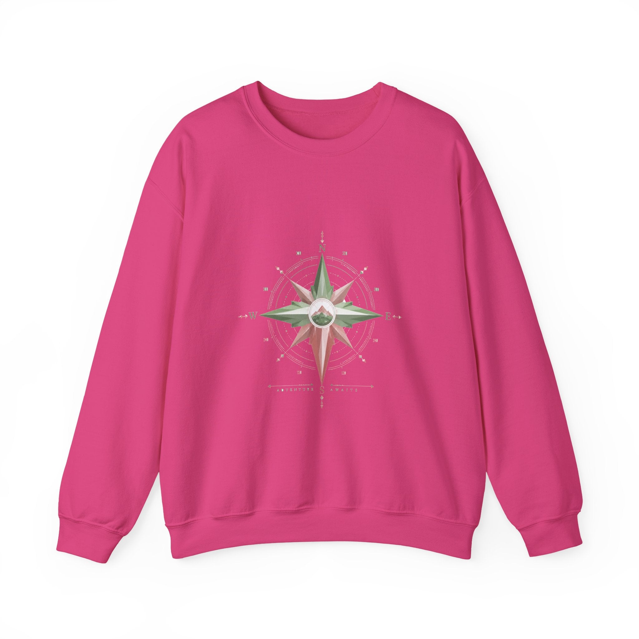 Matching Couple Sweatshirt - Compass North & South Matching Couple Premium Fleece Sweatshirt Geometric Art His Hers Love Gift - Design B