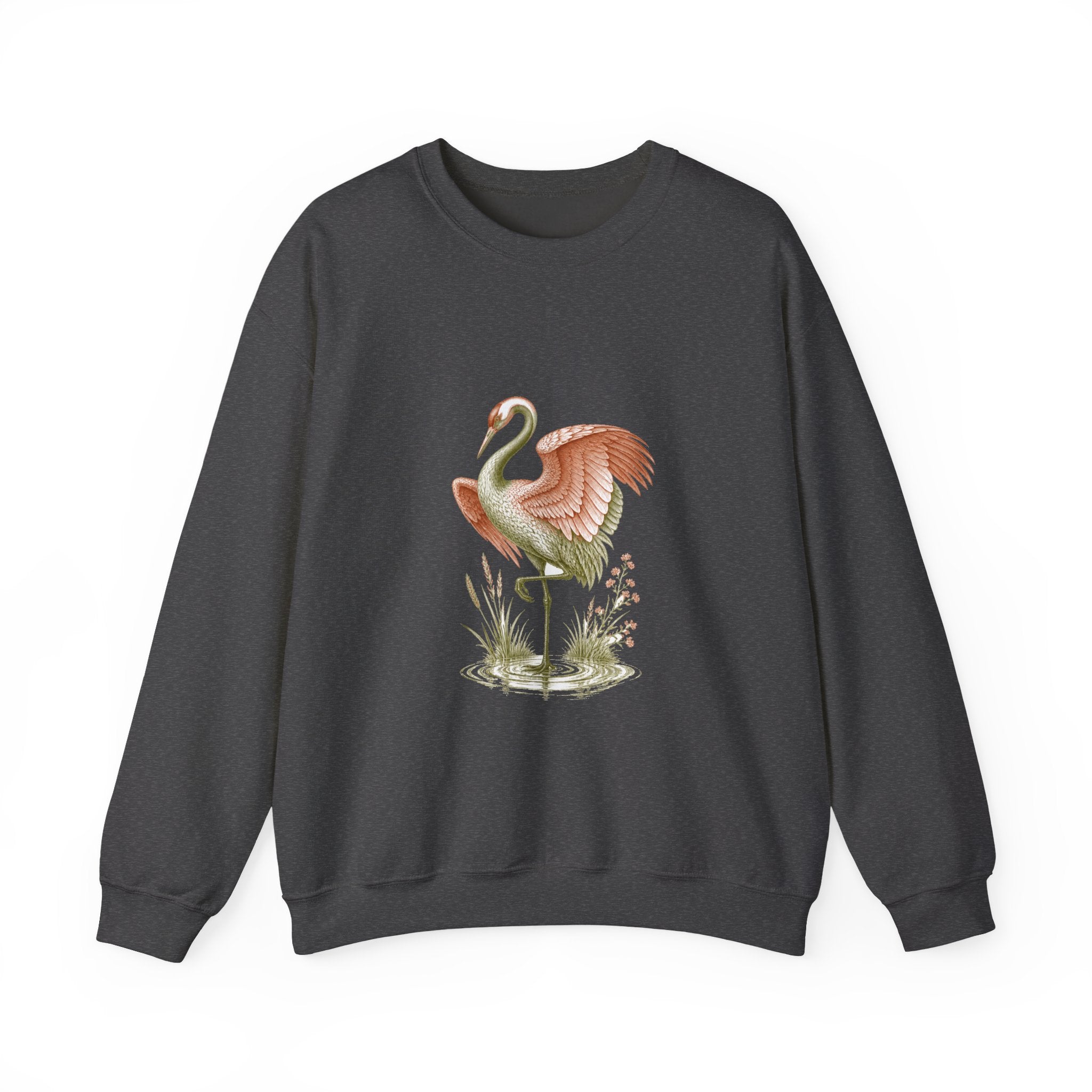 Matching Couple Sweatshirt - Tiger & Crane Matching Couple Premium Fleece Sweatshirt Vintage Art His Hers Honeymoon Gift - Design B