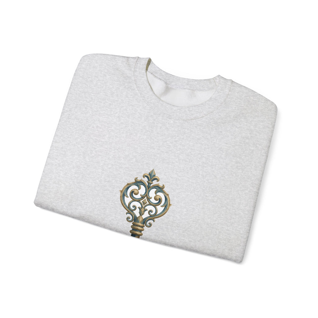 Matching Couple Sweatshirt - Key & Lock Matching Couple Comfort Colors Crew Geometric Art His Hers Love Gift - Design A