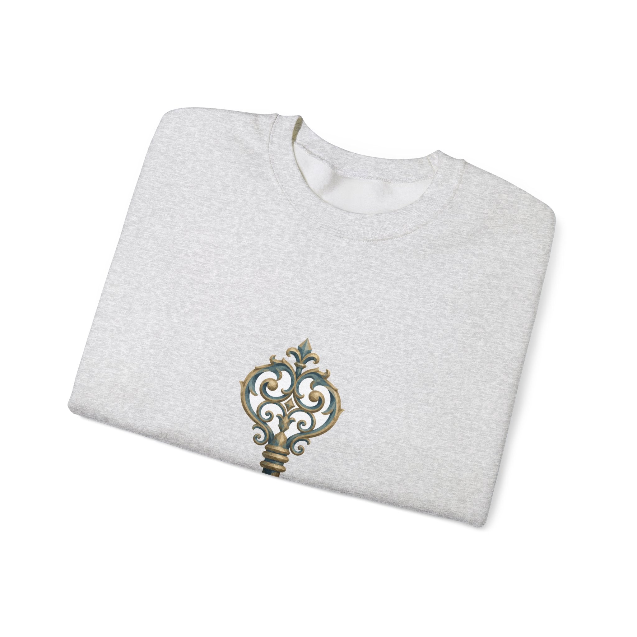 Matching Couple Sweatshirt - Key & Lock Matching Couple Comfort Colors Crew Geometric Art His Hers Love Gift - Design A