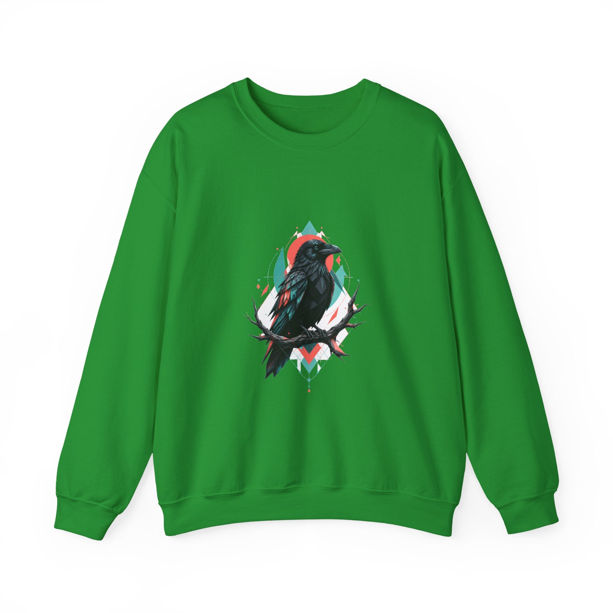 Matching Couple Sweatshirt - Raven & Swan Matching Couple Crewneck Sweatshirt Geometric Art His Hers Couple Gift - Design A