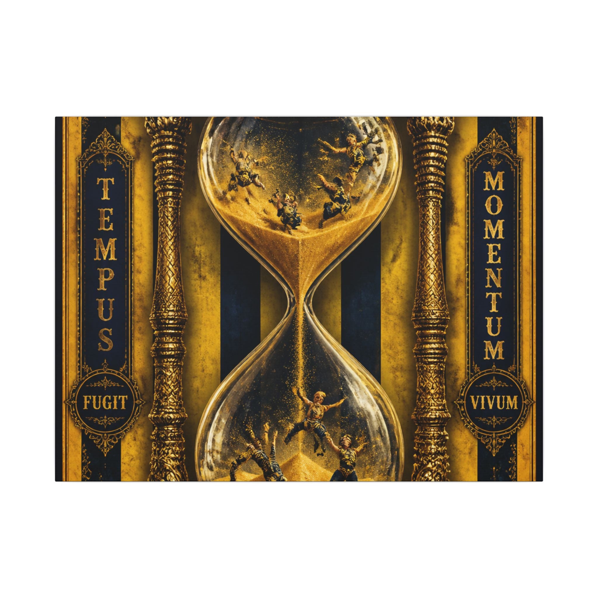 Hourglass Acrobats Wall Art Canvas 16×20 Baroque Home Office Decor Maximalist Print