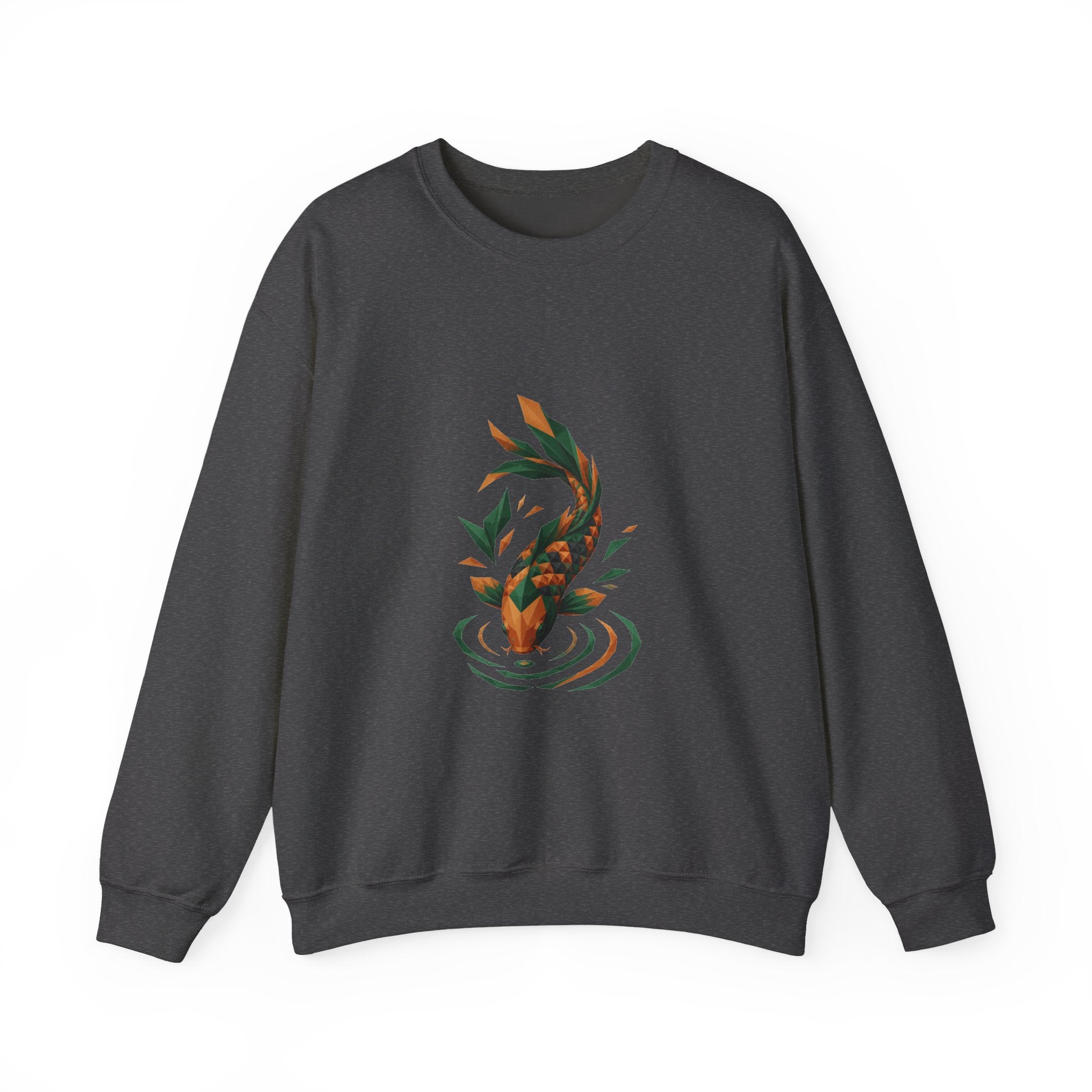 Matching Couple Sweatshirt - Koi Fish Yin Yang Matching Couple Comfort Colors Crew Geometric Art His Hers Love Gift - Design B