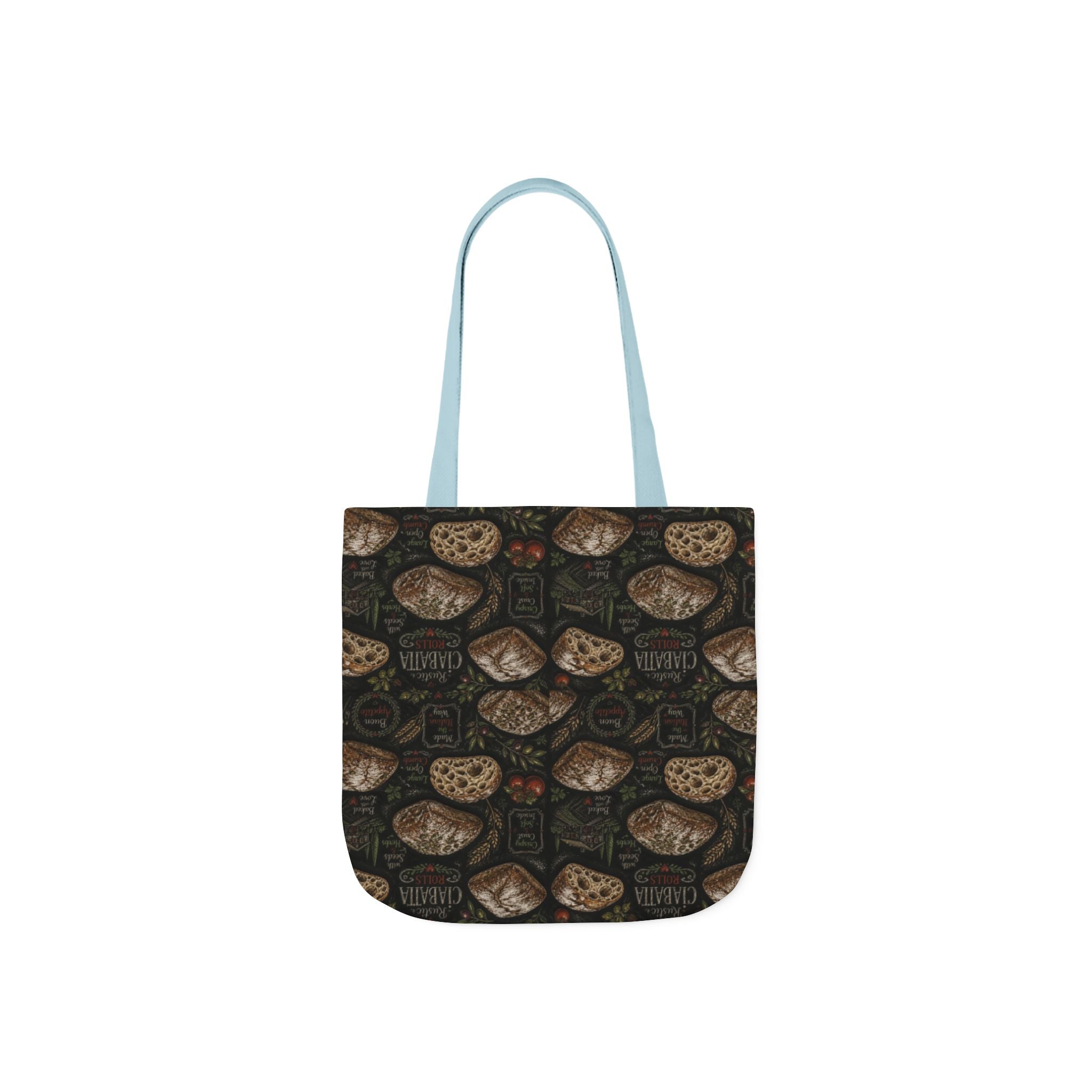 Ciabatta Rolls Canvas Tote Bag Mediterranean Kitchen Chalk Art Design Italian Cottagecore Gift