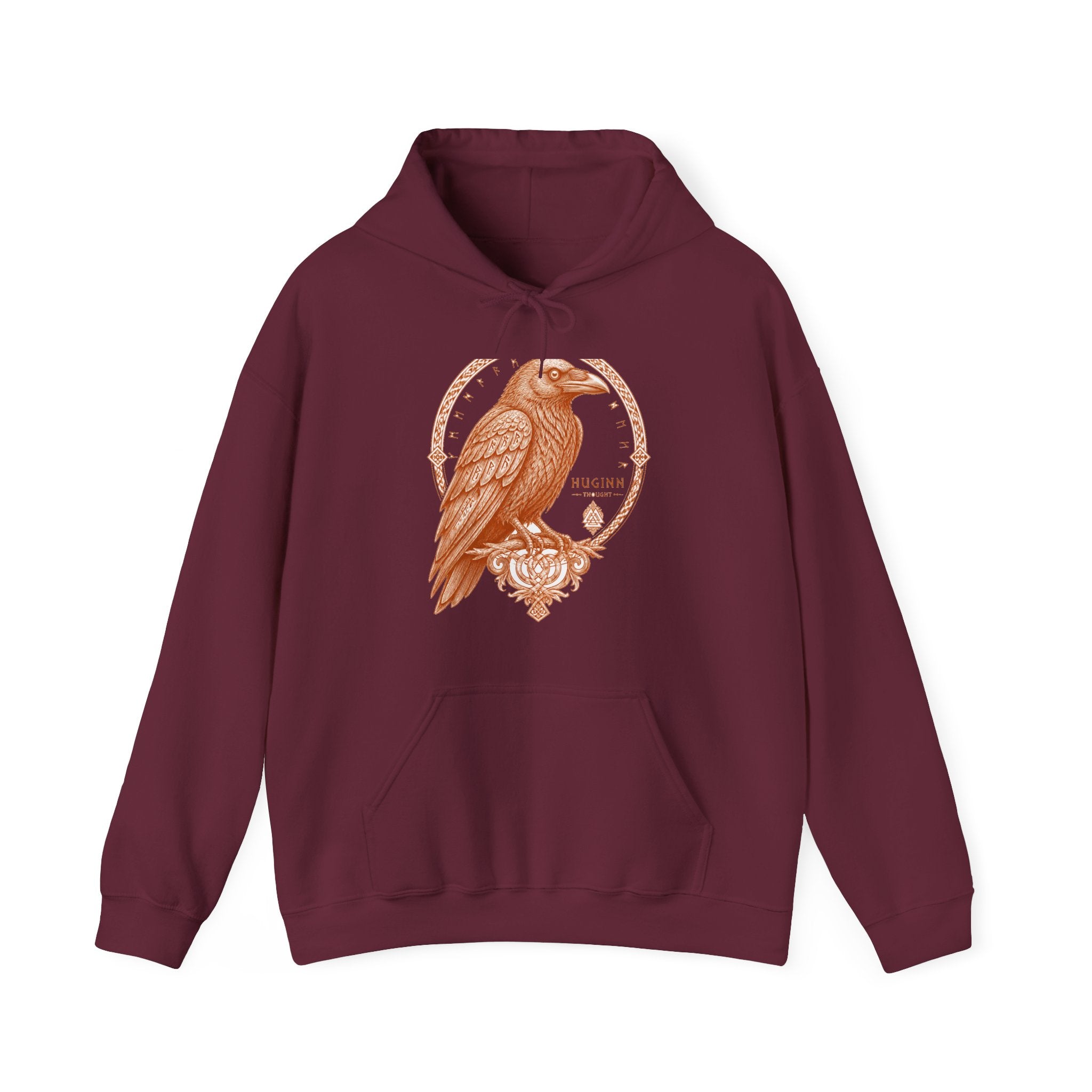 Matching Couple Sweatshirt - Huginn & Muninn Matching Couple Hooded Sweatshirt Vintage Art His Hers Wedding Gift - Design A