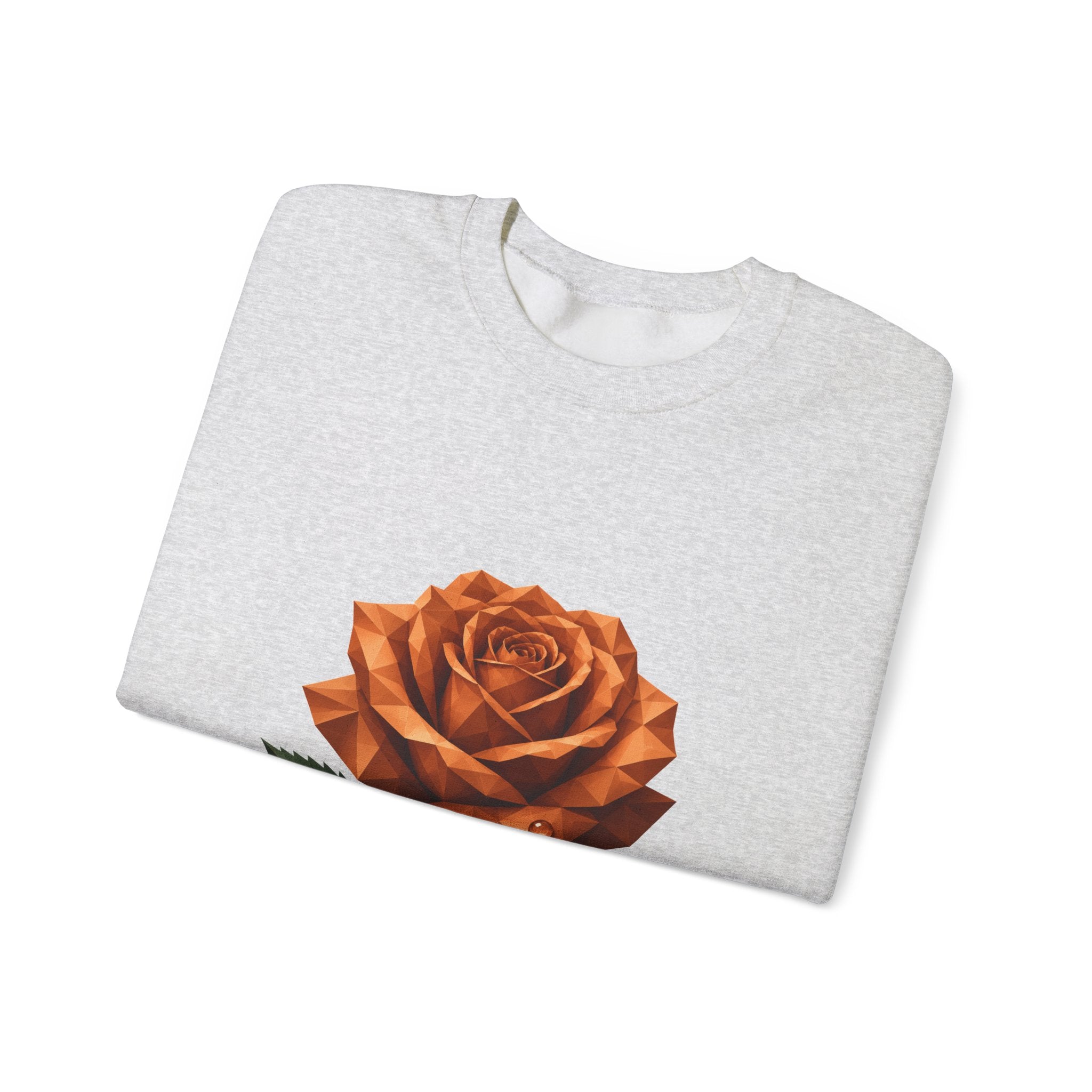 Matching Couple Sweatshirt - Rose & Thorn Matching Couple Premium Fleece Sweatshirt Geometric Art His Hers Love Gift - Design A