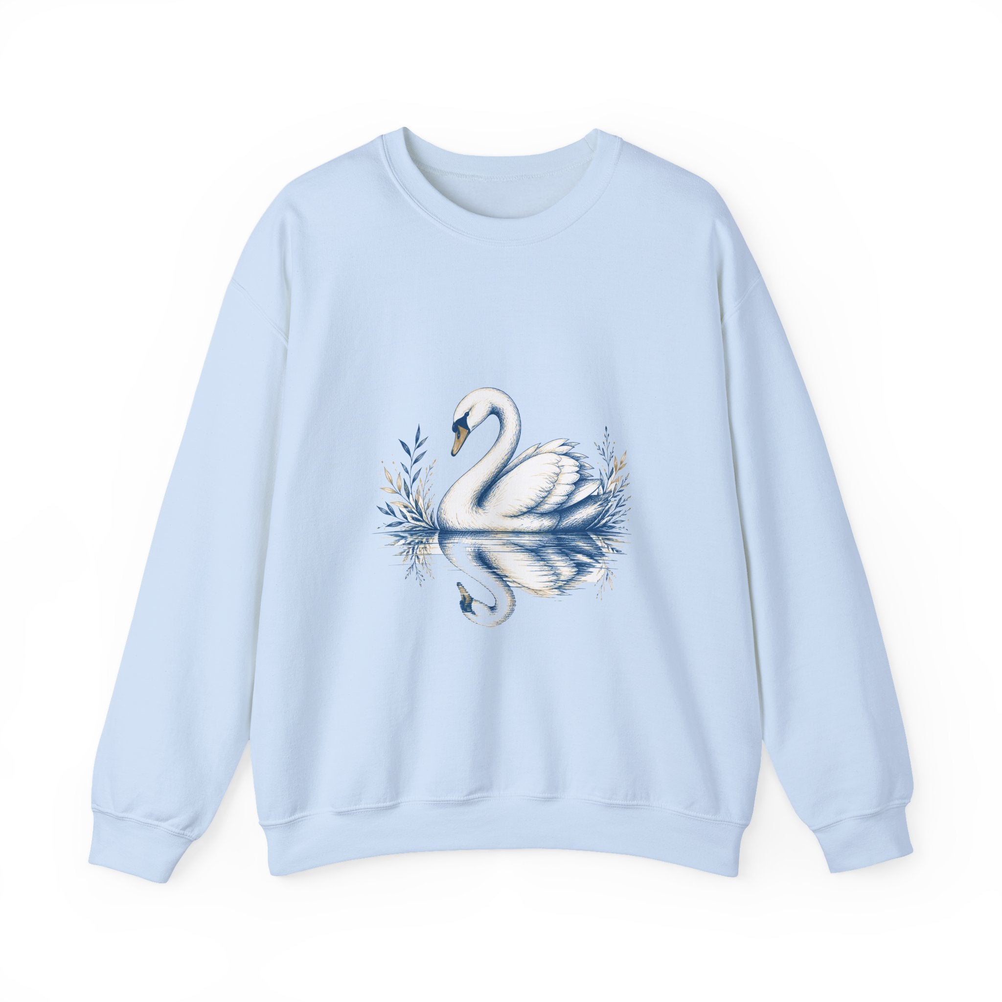 Matching Couple Sweatshirt - Raven & Swan Matching Couple Crewneck Sweatshirt Hand-Drawn Art His Hers Best Friend Gift - Design B