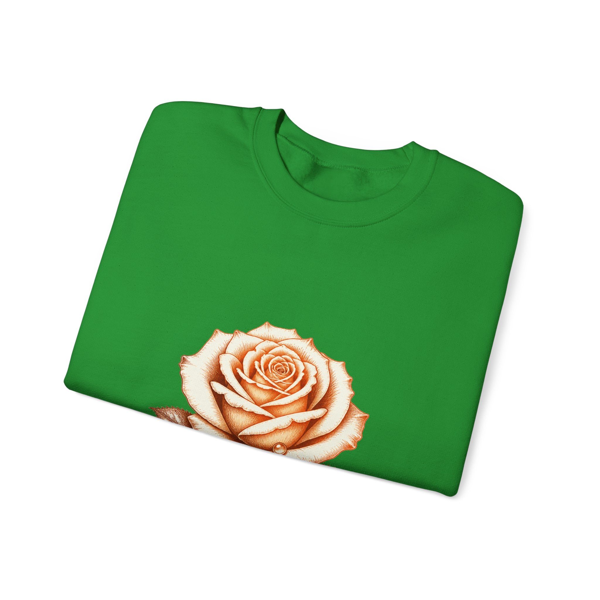 Matching Couple Sweatshirt - Rose & Thorn Matching Couple Premium Fleece Sweatshirt Hand-Drawn Art His Hers Anniversary Gift - Design A