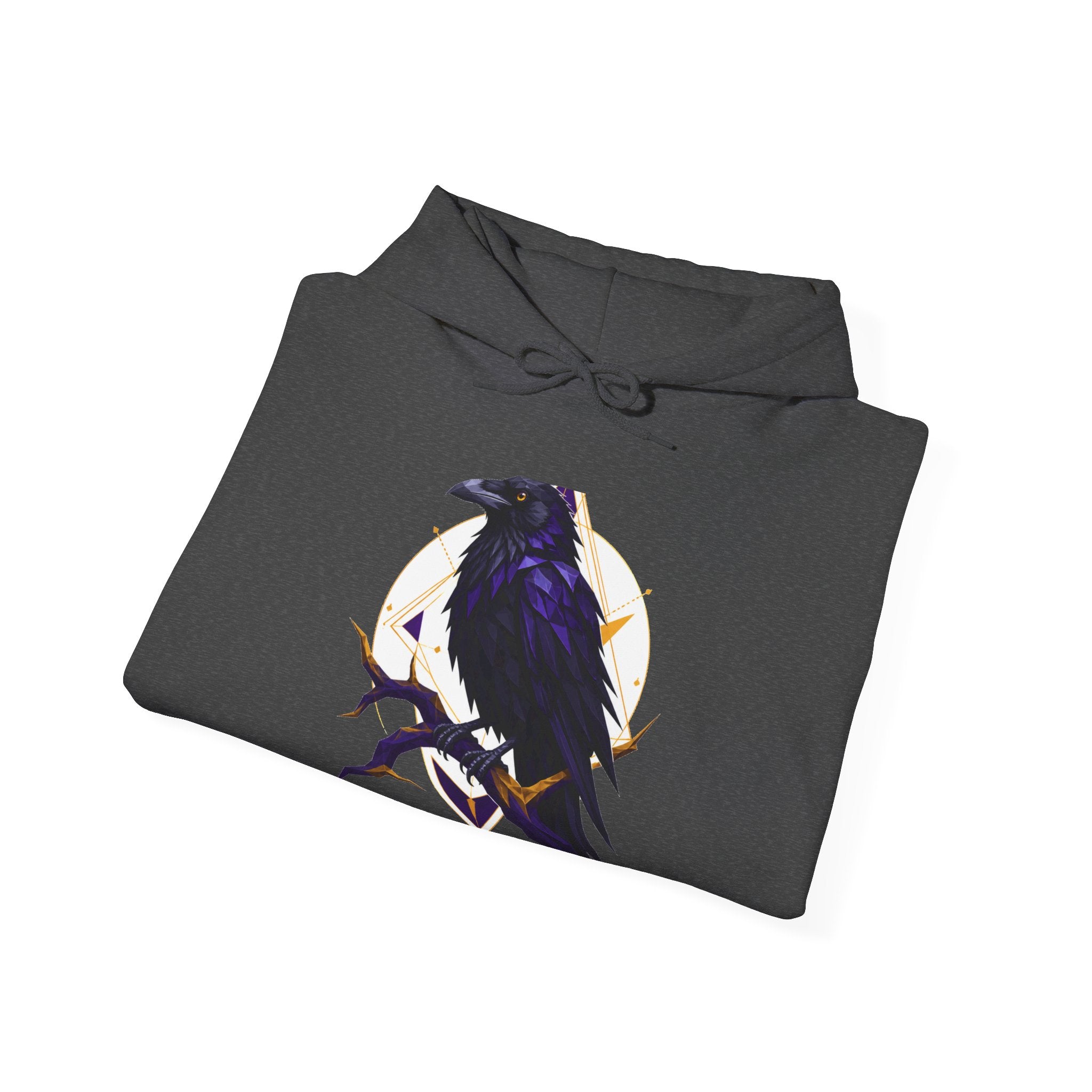 Matching Couple Sweatshirt - Raven & Swan Matching Couple Hooded Sweatshirt Geometric Art His Hers Couple Gift - Design A