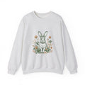 Matching Couple Sweatshirt - Fox & Rabbit Matching Couple Comfort Colors Crew Hand-Drawn Art His Hers Anniversary Gift - Design B