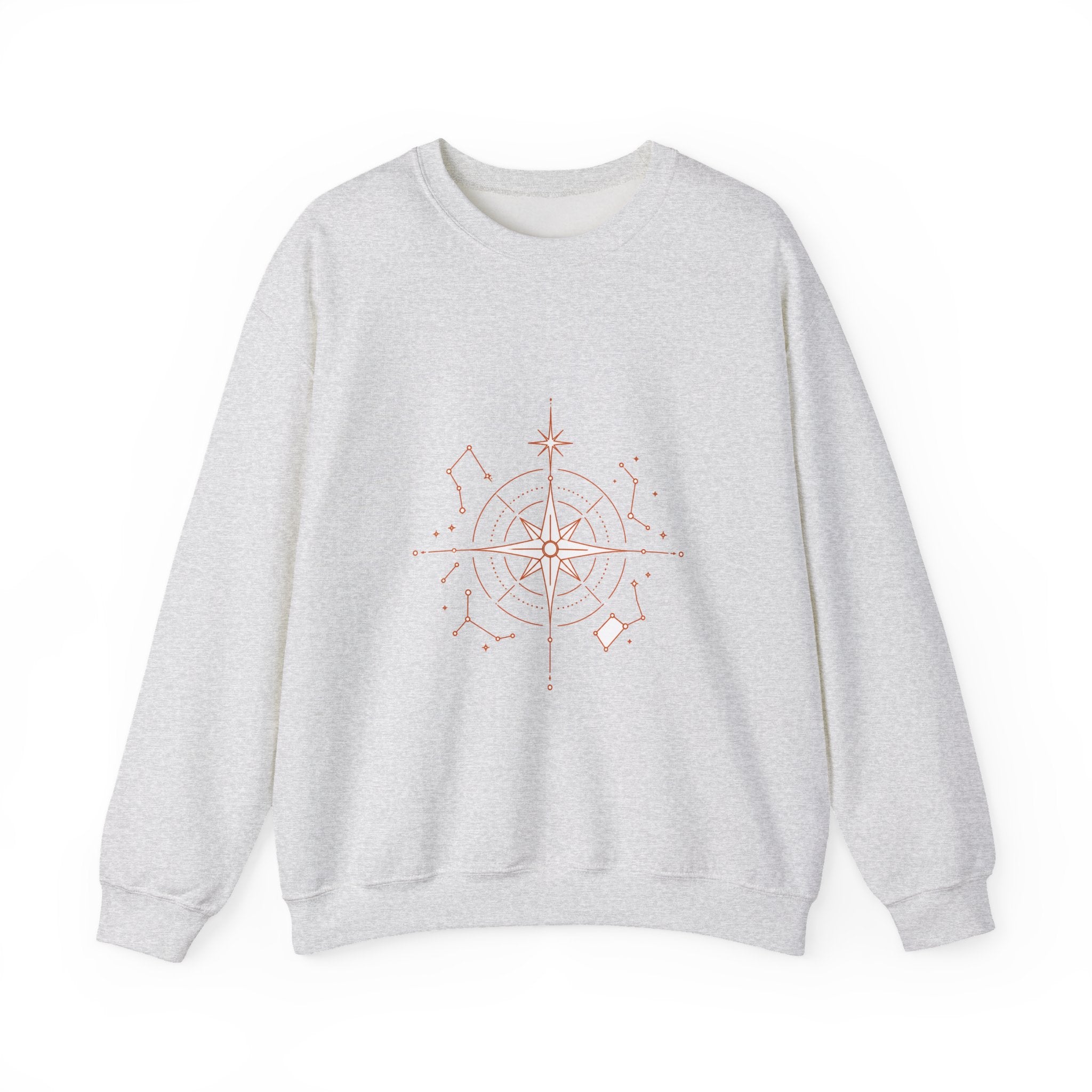 Matching Couple Sweatshirt - Shooting Star & North Star Matching Couple Comfort Colors Crew Minimalist Art His Hers Christmas Gift - Design B