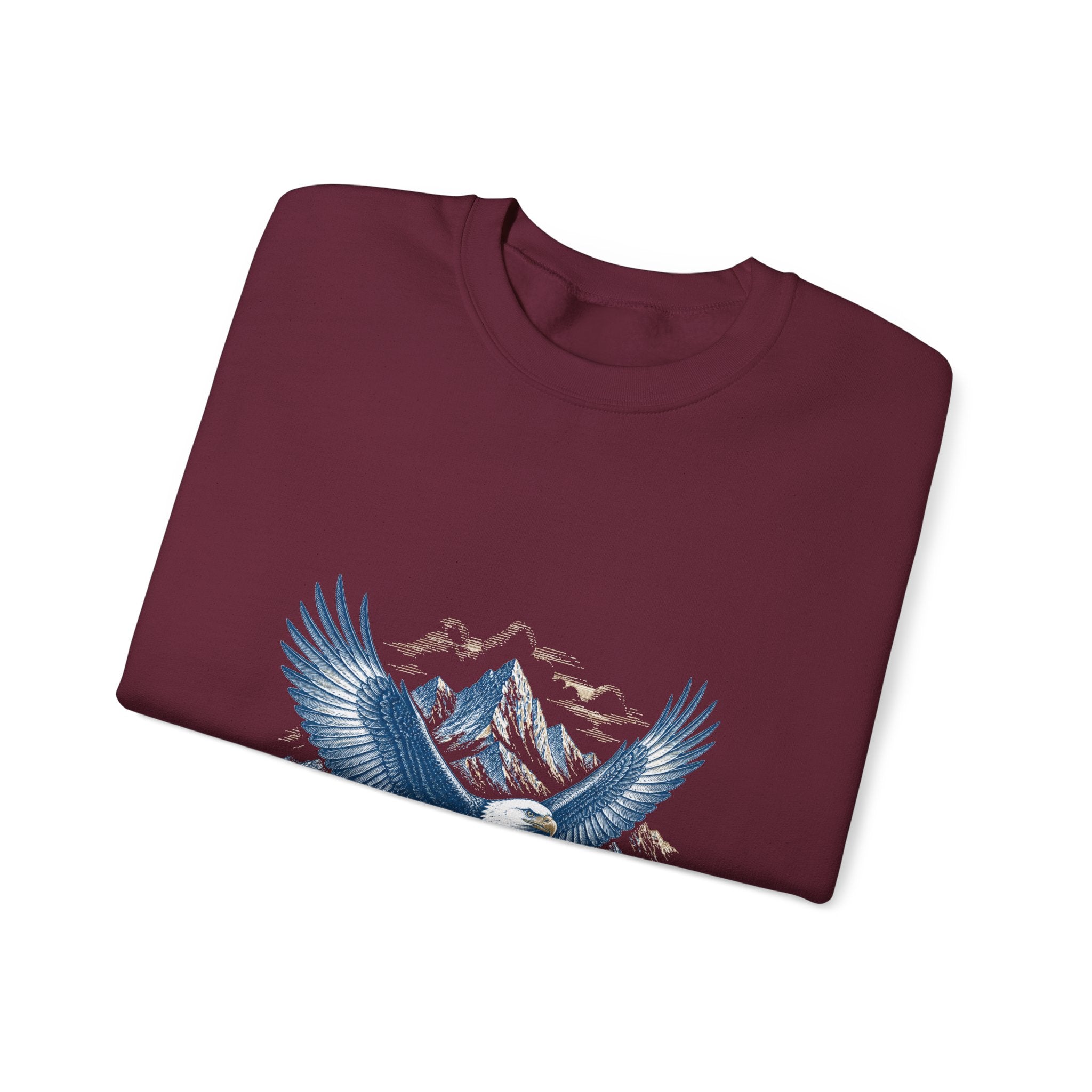 Matching Couple Sweatshirt - Eagle & Whale Matching Couple Comfort Colors Crew Hand-Drawn Art His Hers Anniversary Gift - Design A