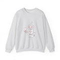 Matching Couple Sweatshirt - Robot & Heart Matching Couple Premium Fleece Sweatshirt Minimalist Art His Hers Christmas Gift - Design A