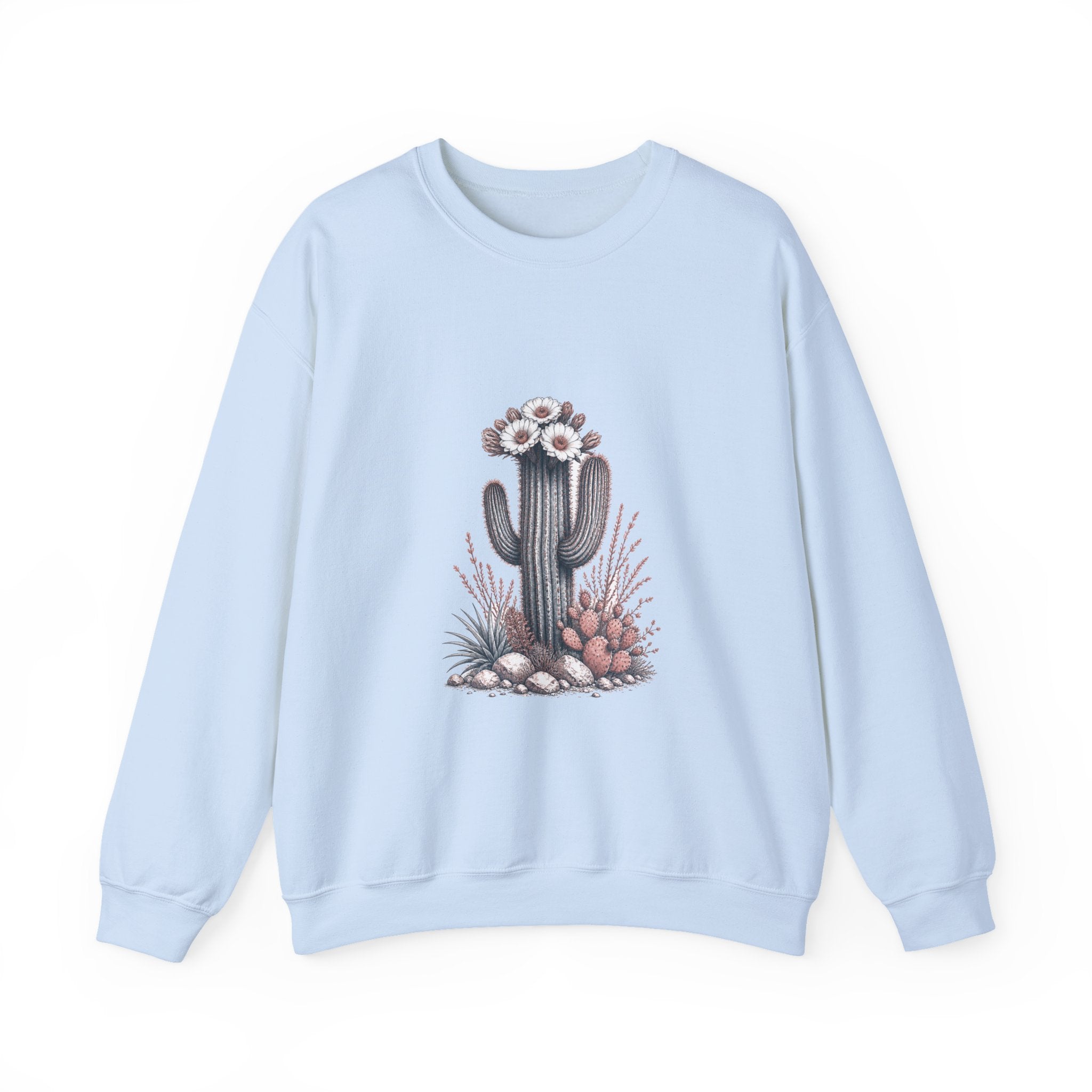 Matching Couple Sweatshirt - Desert & Rainforest Matching Couple Premium Fleece Sweatshirt Hand-Drawn Art His Hers Anniversary Gift - Design A