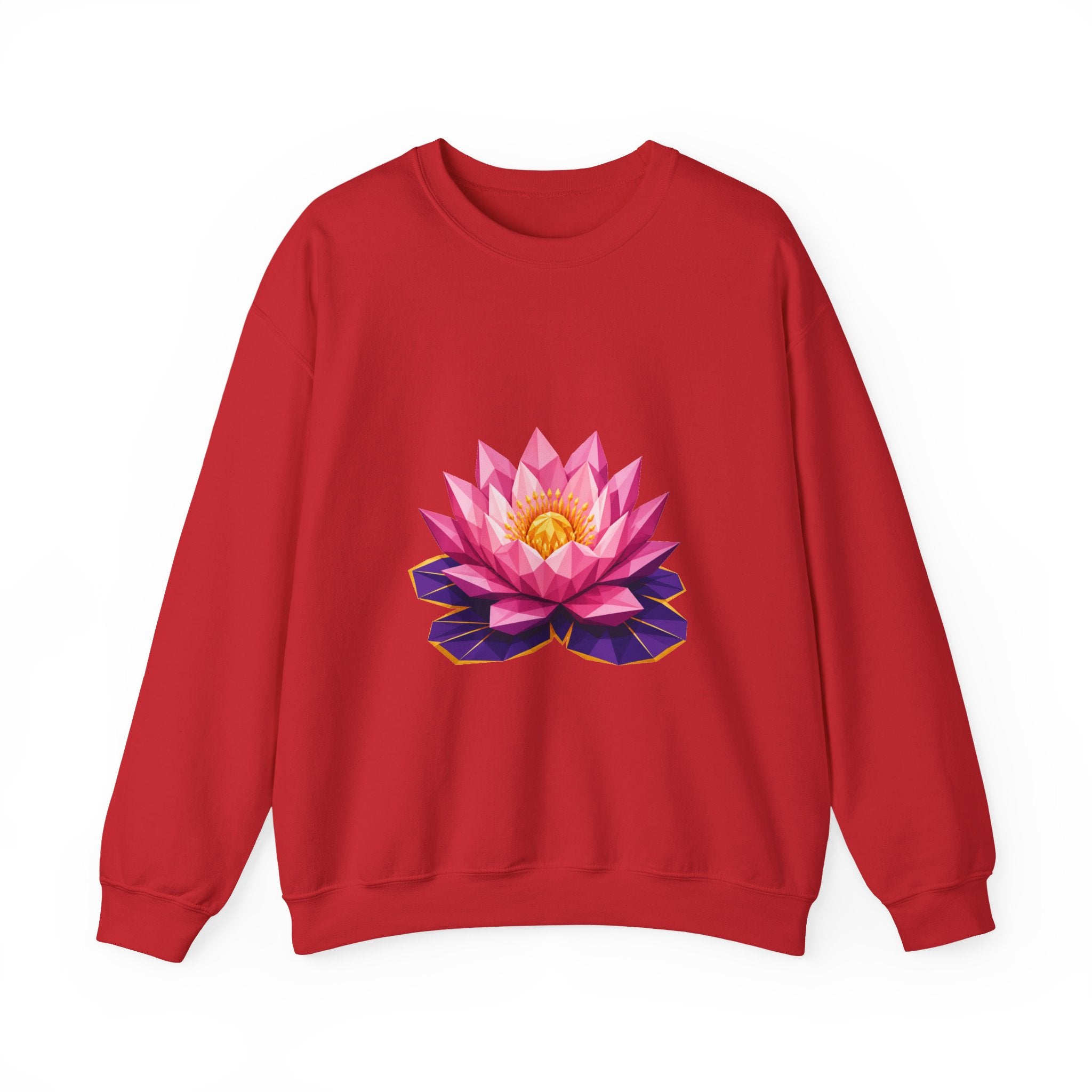 Matching Couple Sweatshirt - Open & Closed Lotus Matching Couple Comfort Colors Crew Geometric Art His Hers Love Gift - Design A