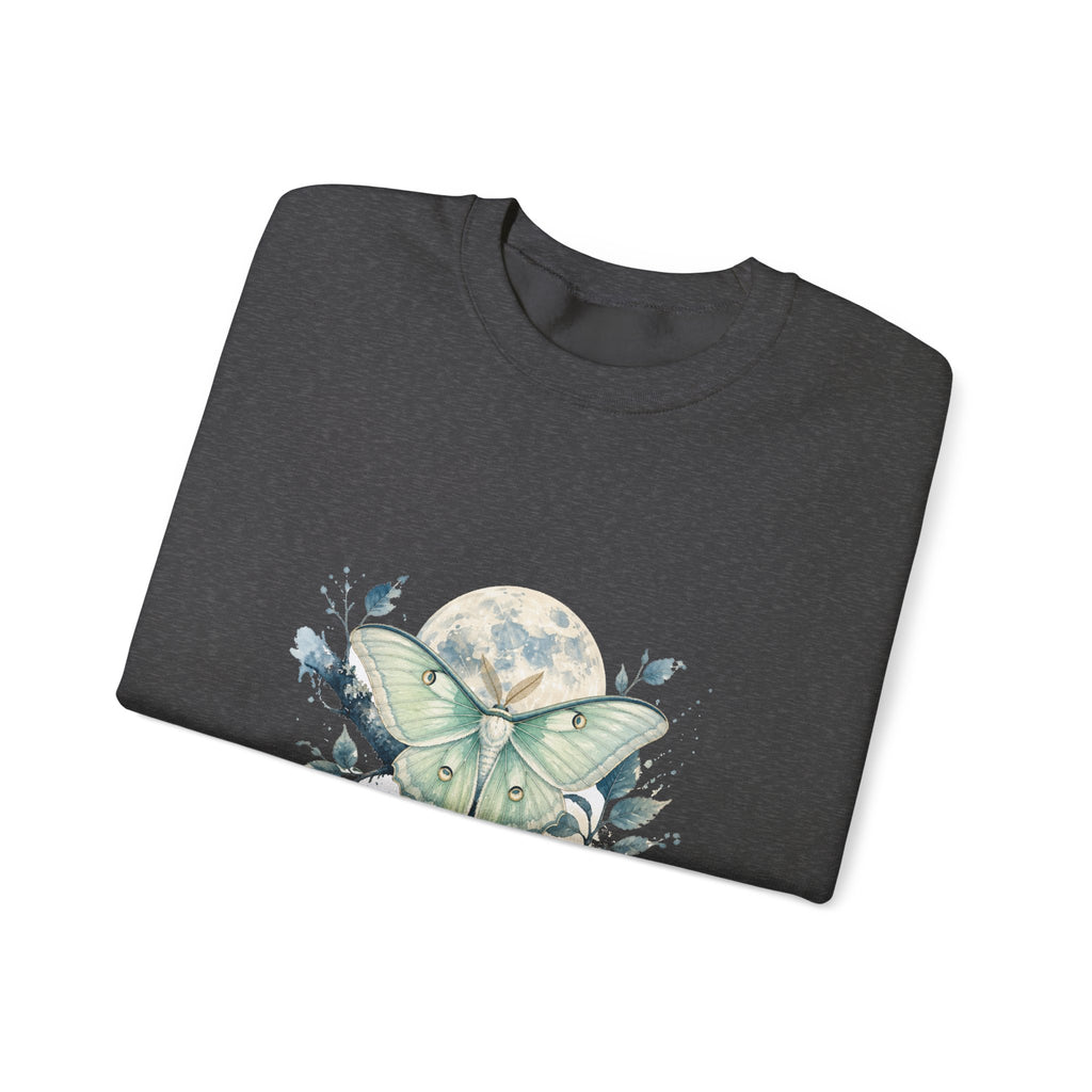Matching Couple Sweatshirt - Butterfly & Moth Matching Couple Comfort Colors Crew Watercolor Art His Hers Birthday Gift - Design B