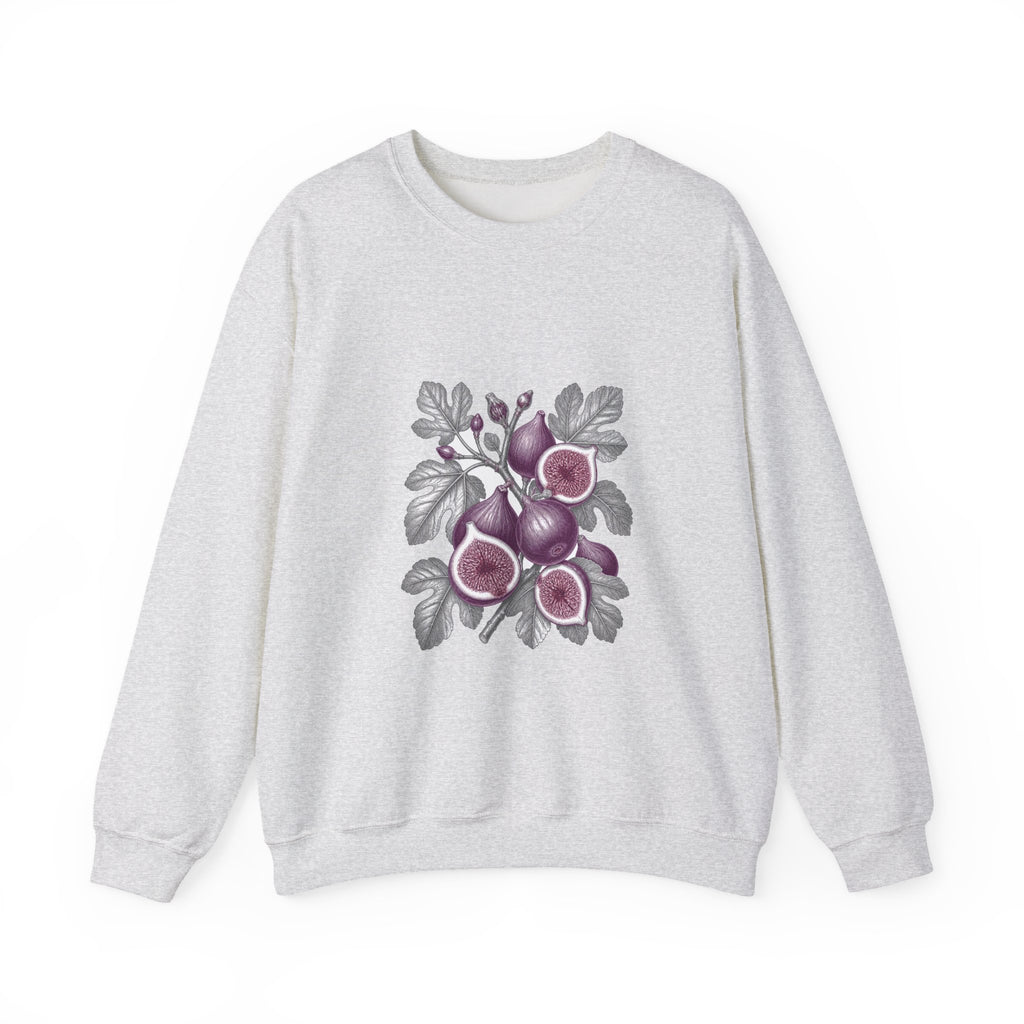 Matching Couple Sweatshirt - Olive Branch & Fig Matching Couple Crewneck Sweatshirt Vintage Art His Hers Wedding Gift - Design B