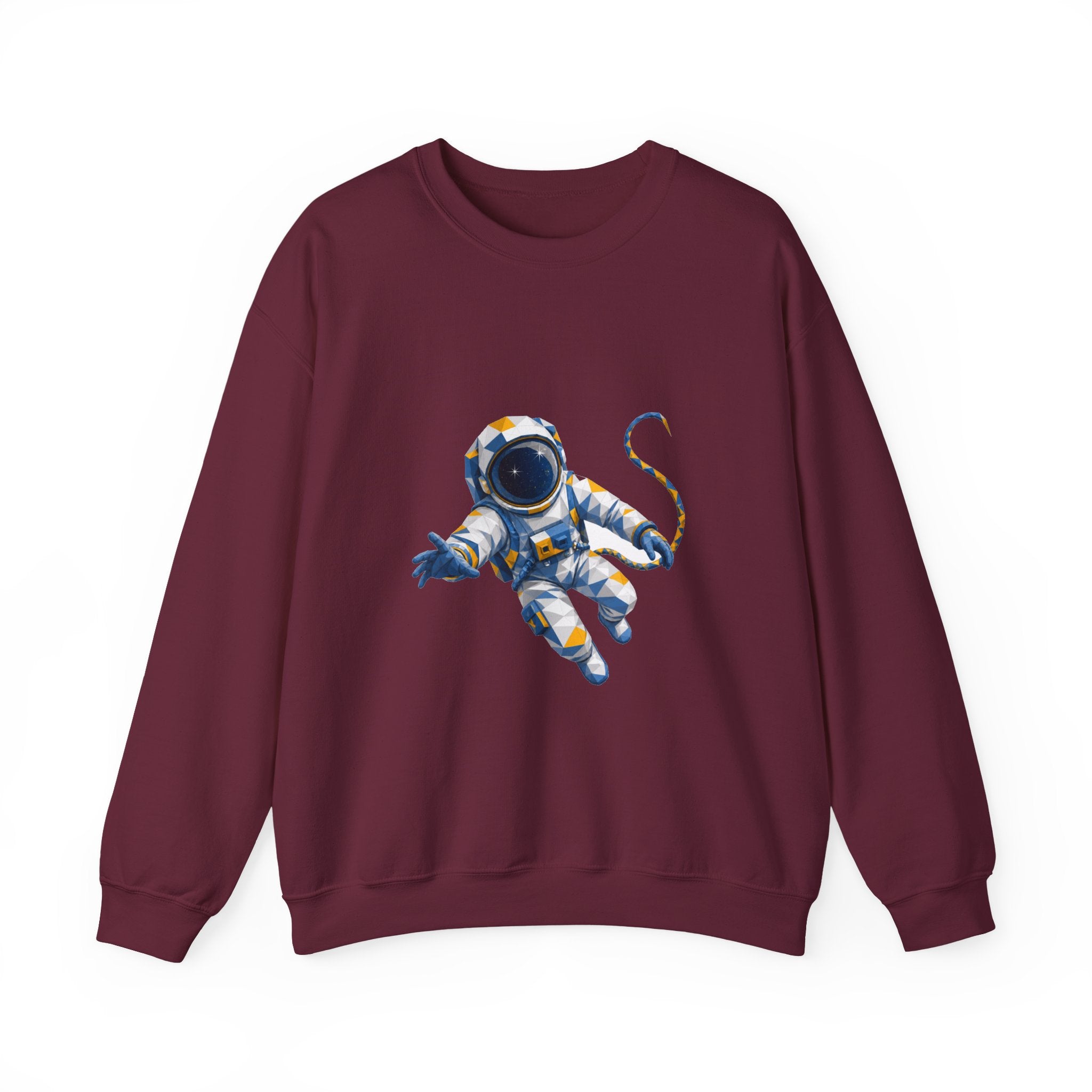 Matching Couple Sweatshirt - Astronaut & Planet Matching Couple Comfort Colors Crew Geometric Art His Hers Love Gift - Design A