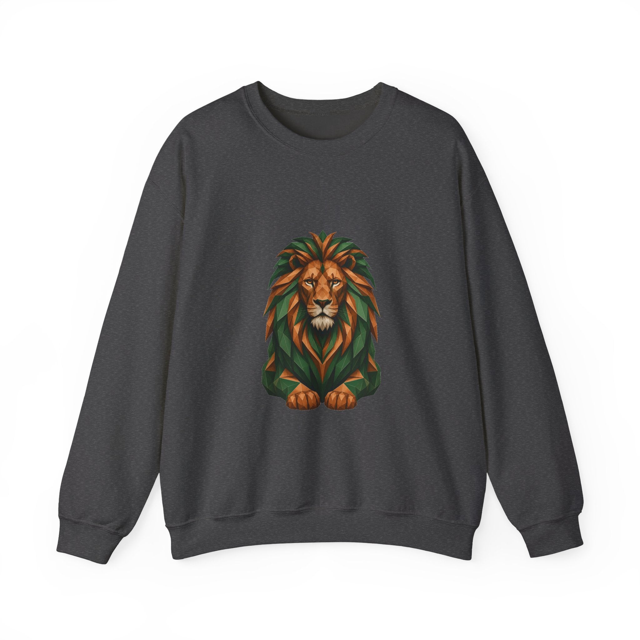 Matching Couple Sweatshirt - Lion & Lamb Matching Couple Comfort Colors Crew Geometric Art His Hers Love Gift - Design A