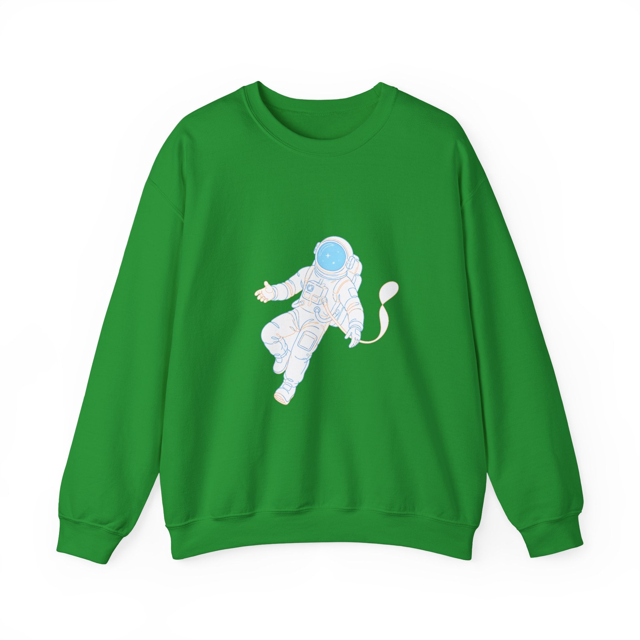 Matching Couple Sweatshirt - Astronaut & Planet Matching Couple Premium Fleece Sweatshirt Minimalist Art His Hers Christmas Gift - Design A