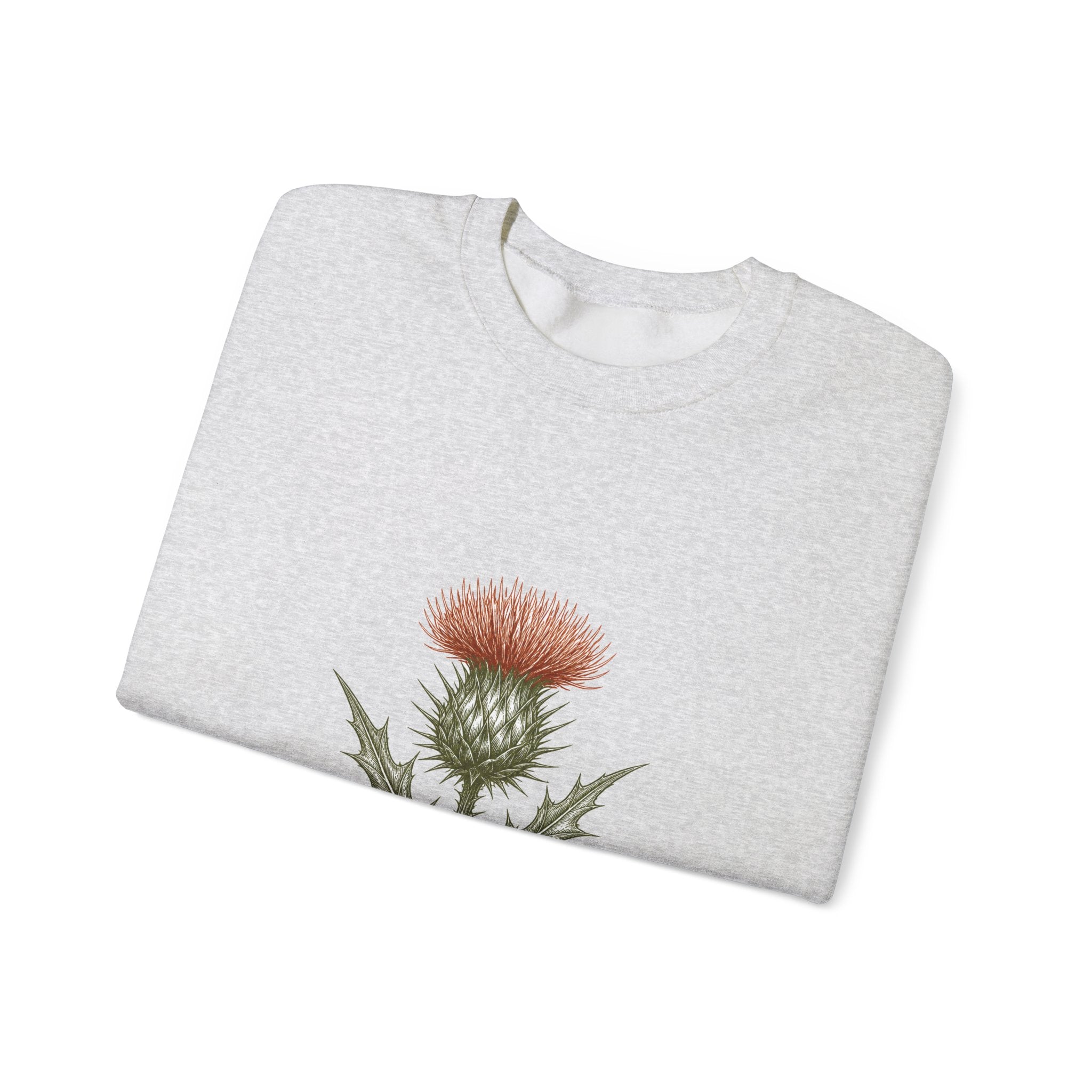 Matching Couple Sweatshirt - Lavender & Thistle Matching Couple Crewneck Sweatshirt Hand-Drawn Art His Hers Best Friend Gift - Design B
