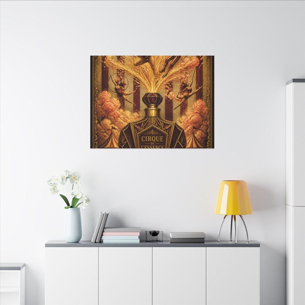 Perfume Bottle Fountain Wall Art Canvas 24×36 Baroque Studio Decor Maximalist Print